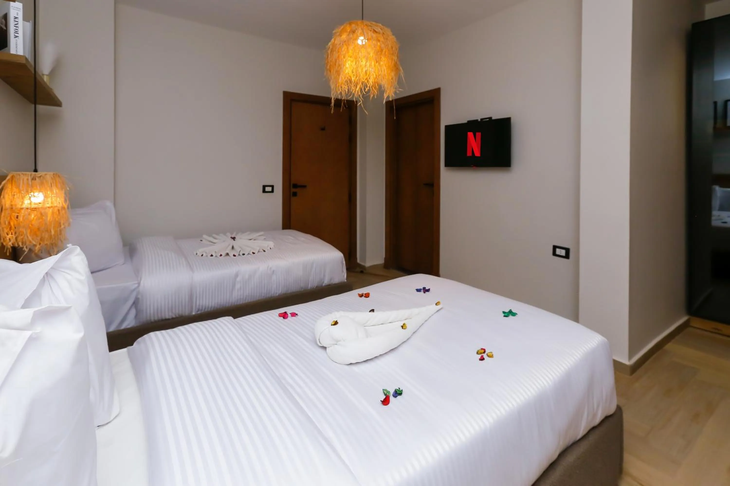 Bed in Rixoss tower Pyramids View