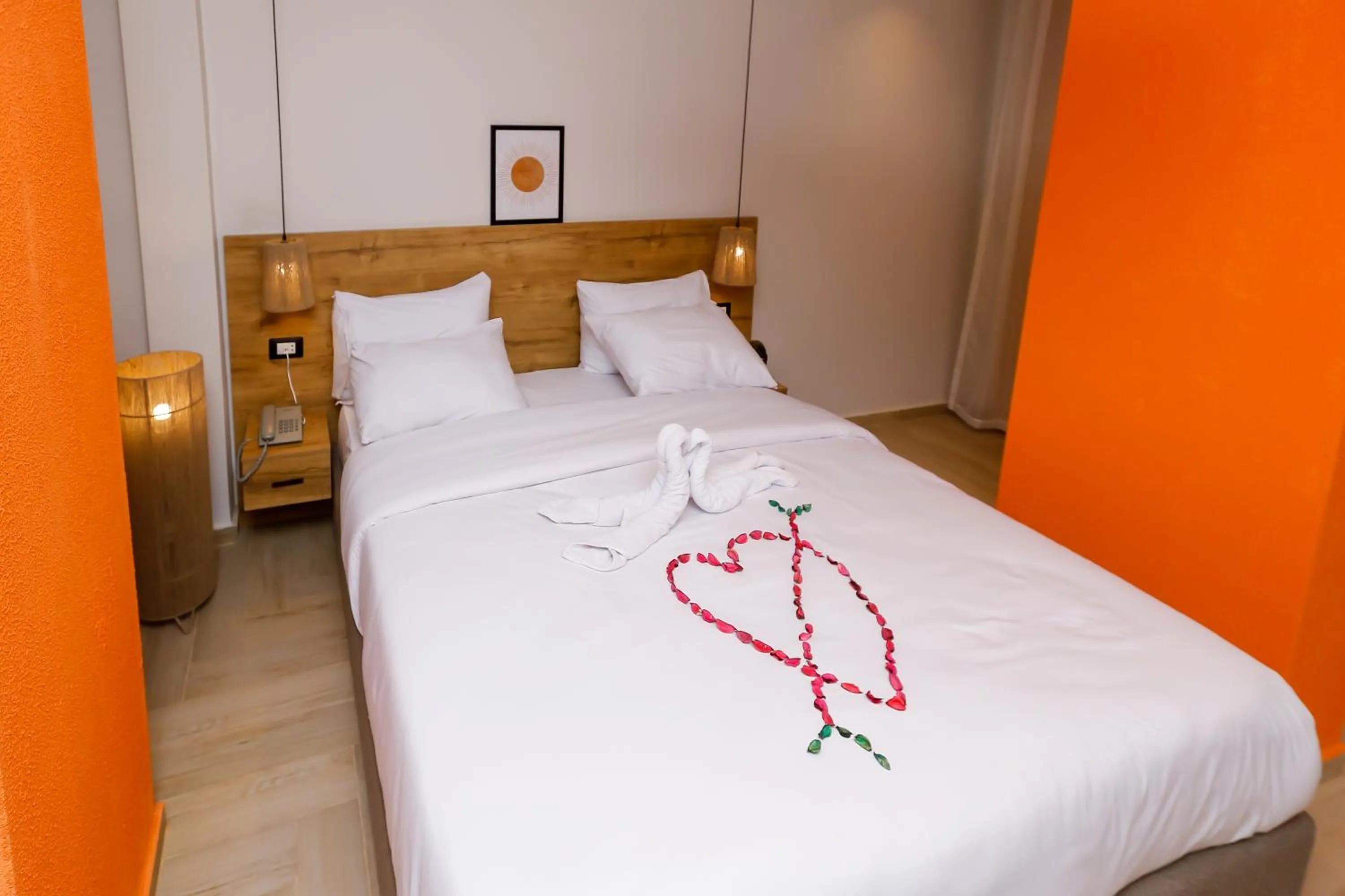 Bed in Rixoss tower Pyramids View