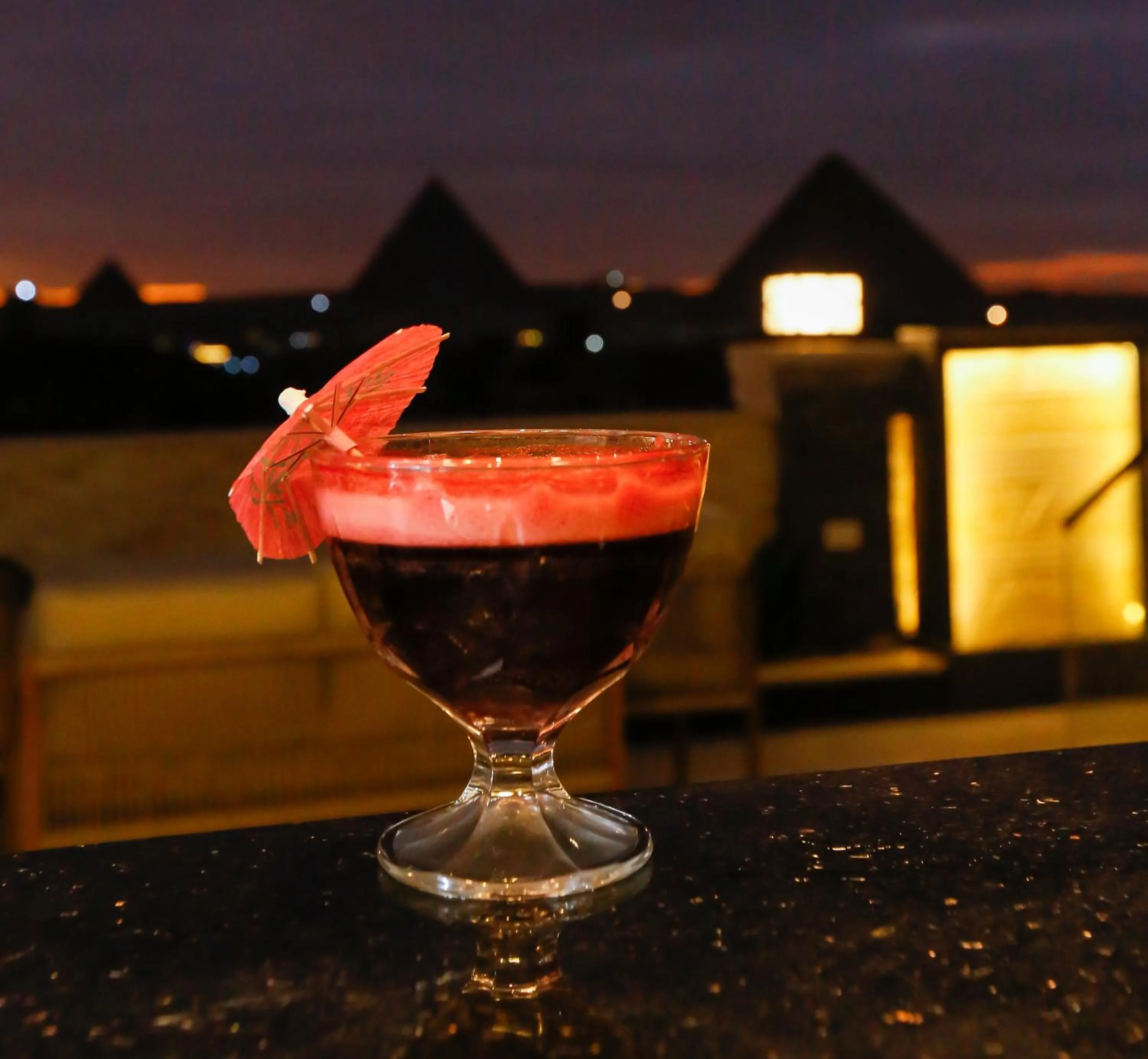 Night in Rixoss tower Pyramids View