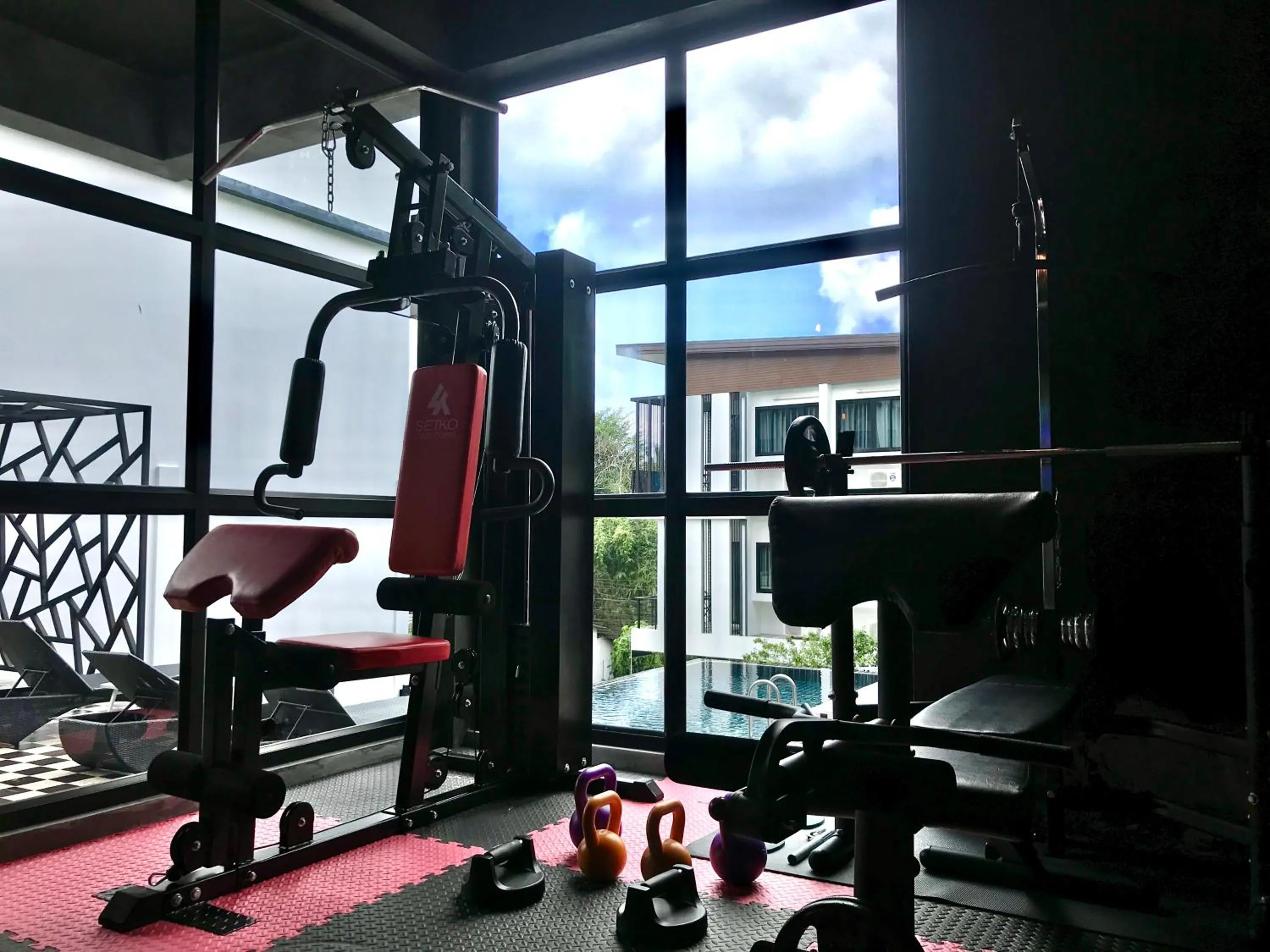 Fitness centre/facilities in Chaantalay Hotel