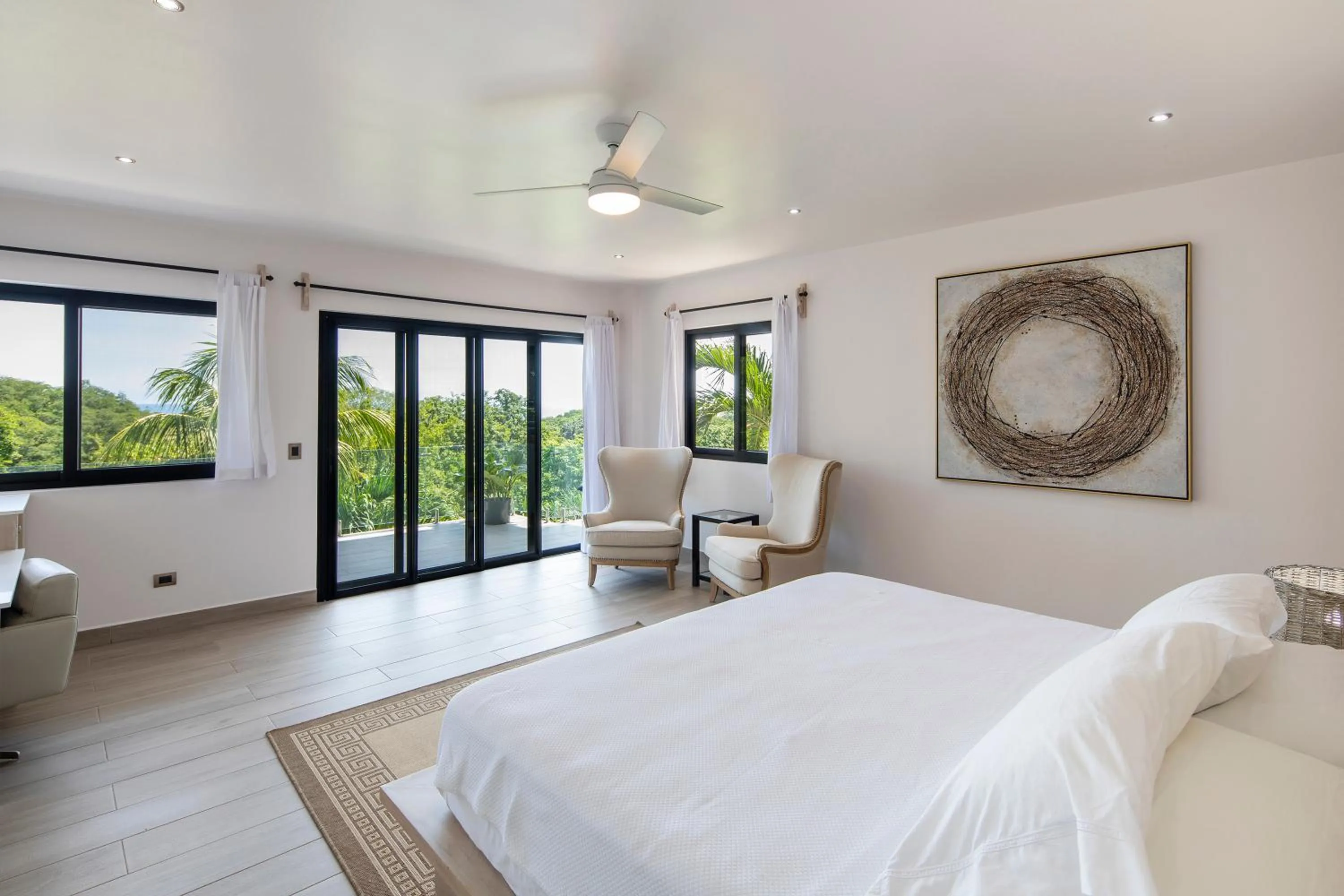 View (from property/room), Bed in Bodhi Tree Yoga Resort