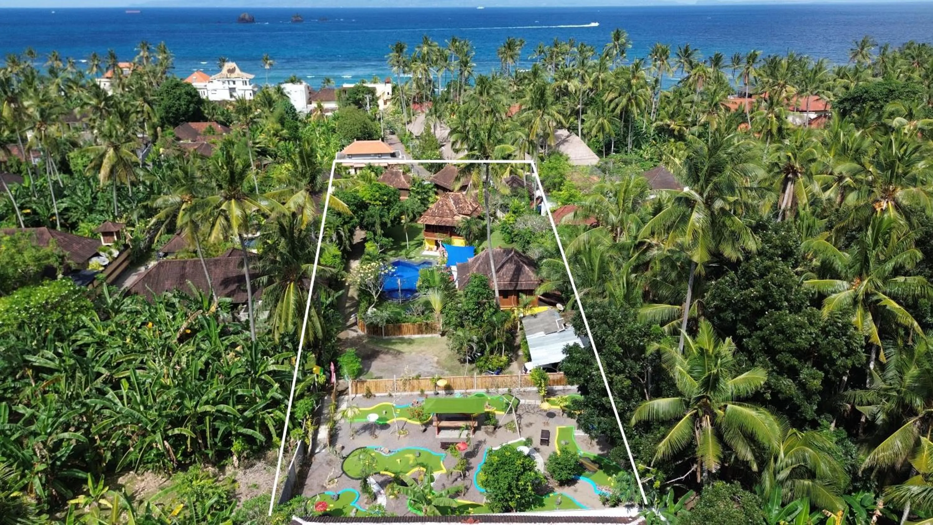 Property building in Kura Kura Villas & Candidasa Mini Golf