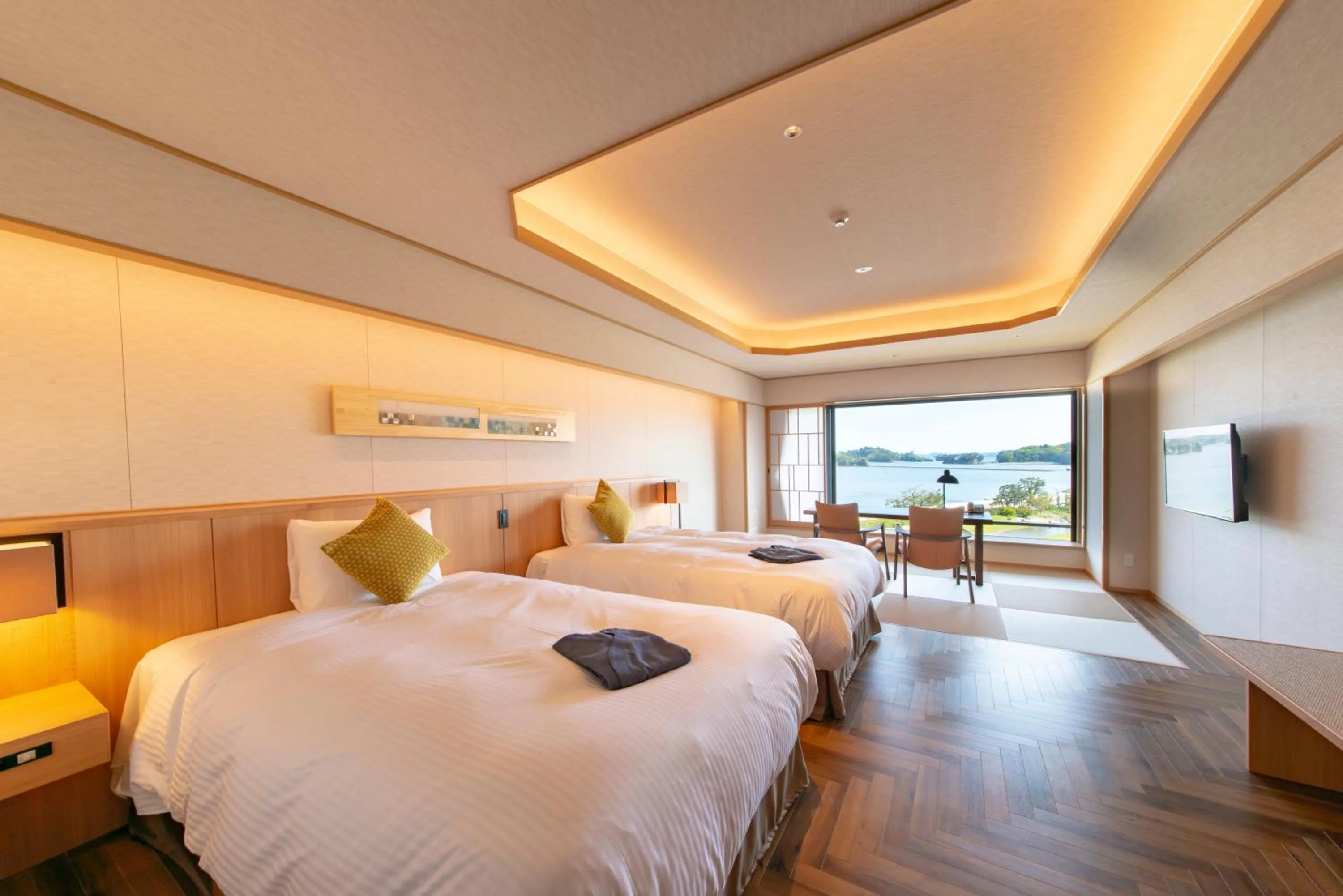 Photo of the whole room, Bed in Matsushima Ichinobo