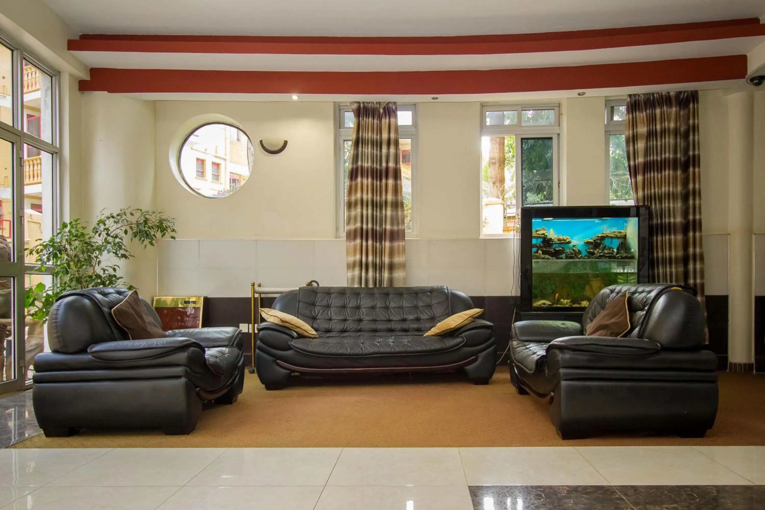 Lobby or reception in Grand Global Hotel