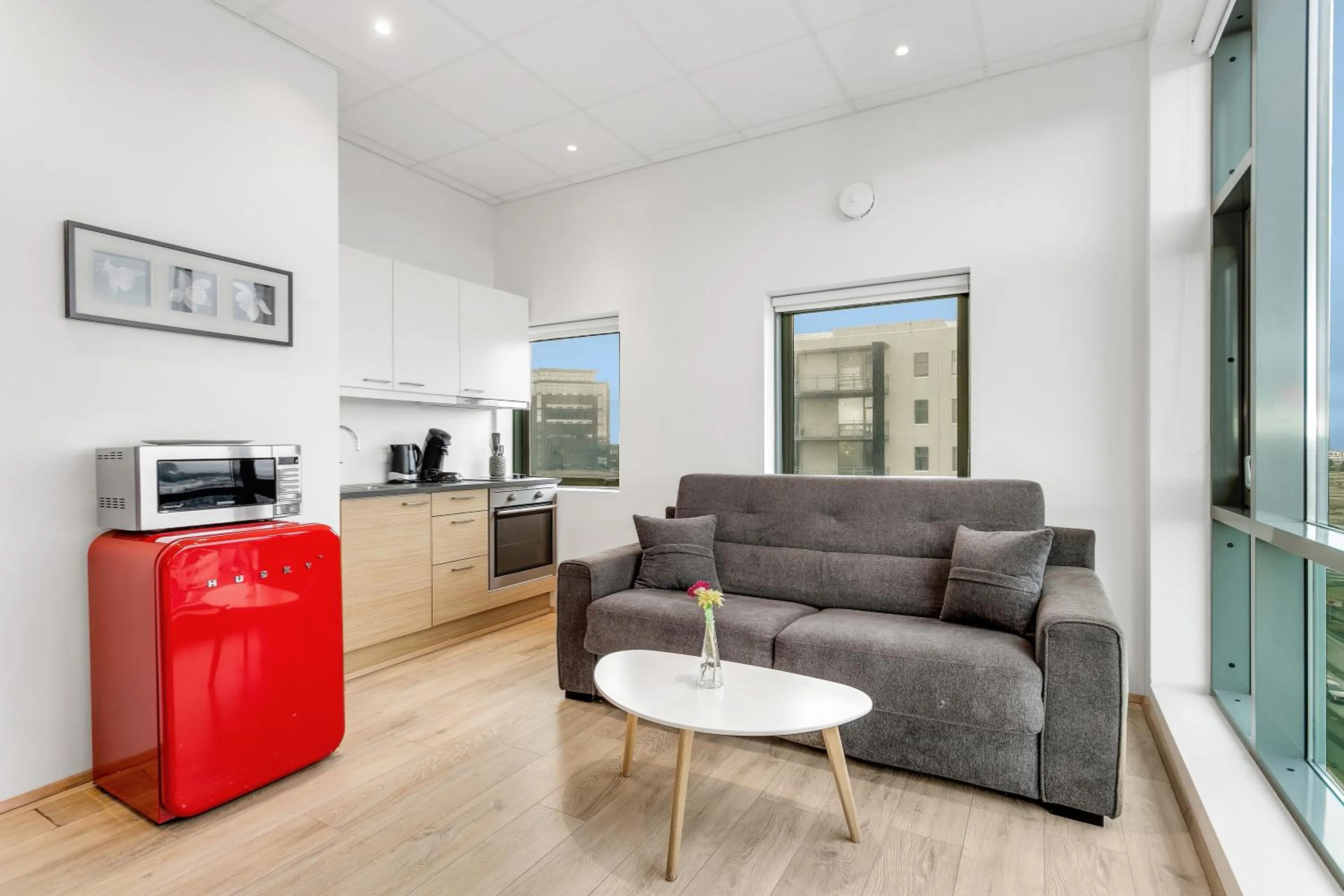 Kitchen or kitchenette in Blue Mountain Apartments by Heimaleiga