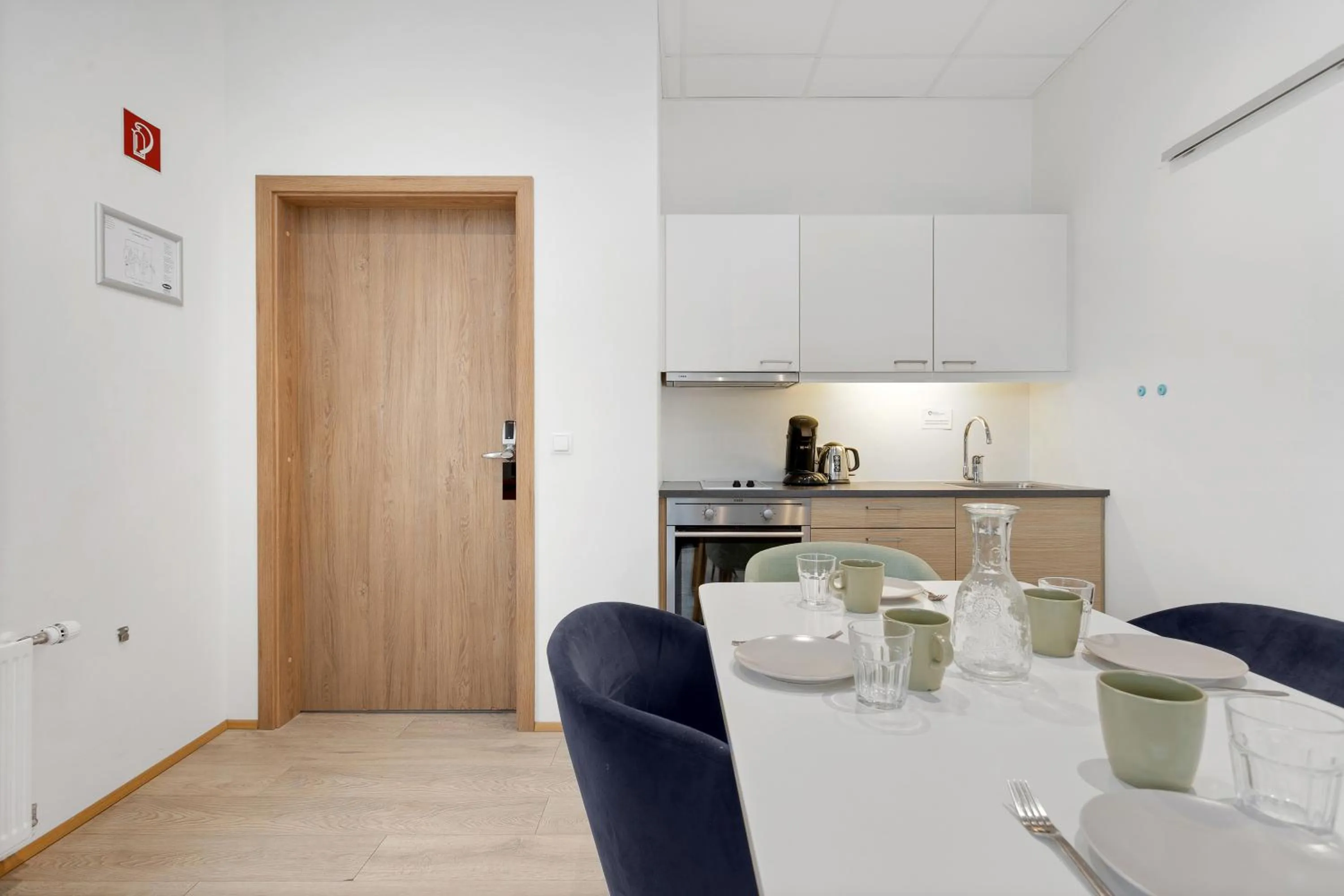 Kitchen or kitchenette in Blue Mountain Apartments by Heimaleiga