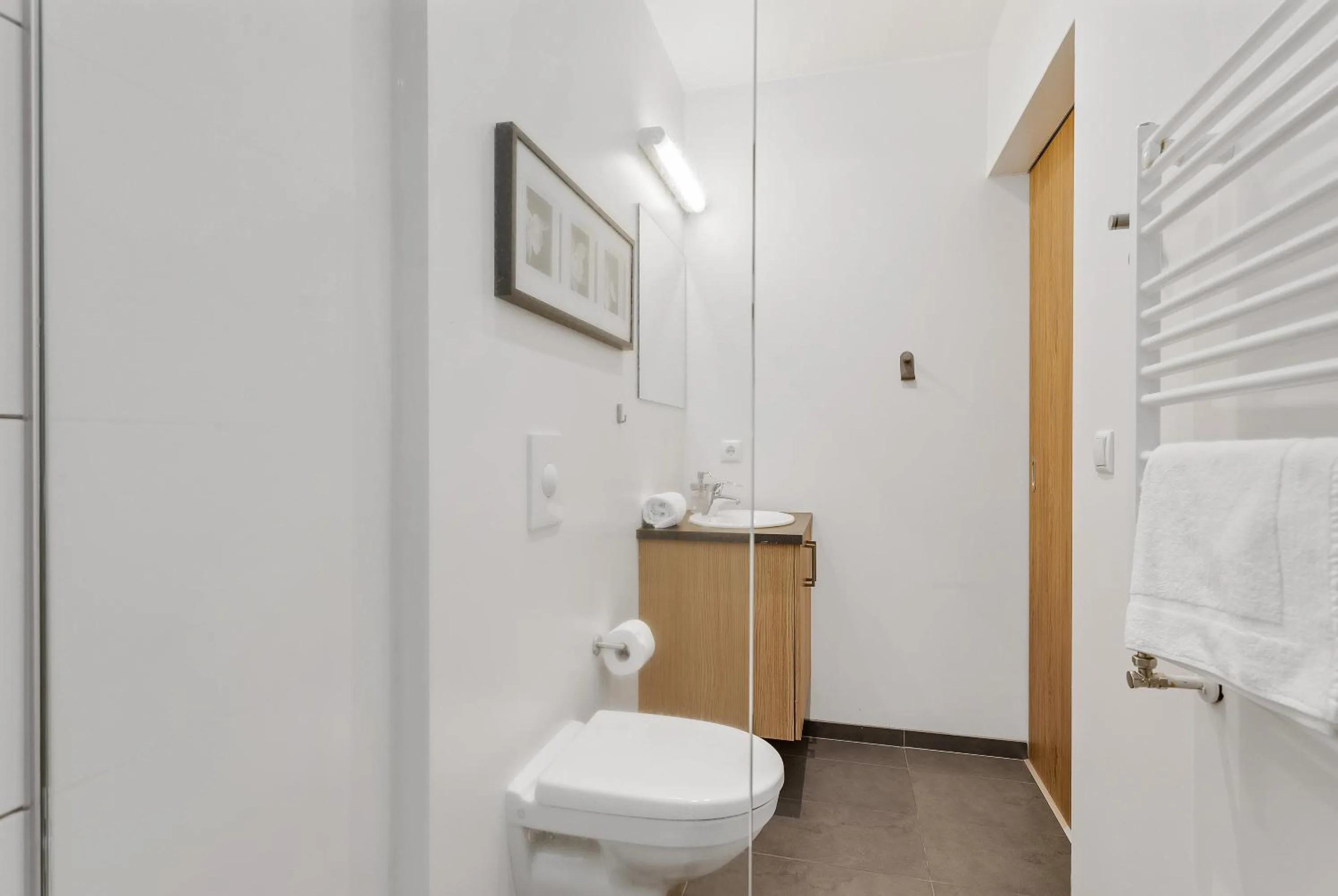 Toilet in Blue Mountain Apartments by Heimaleiga