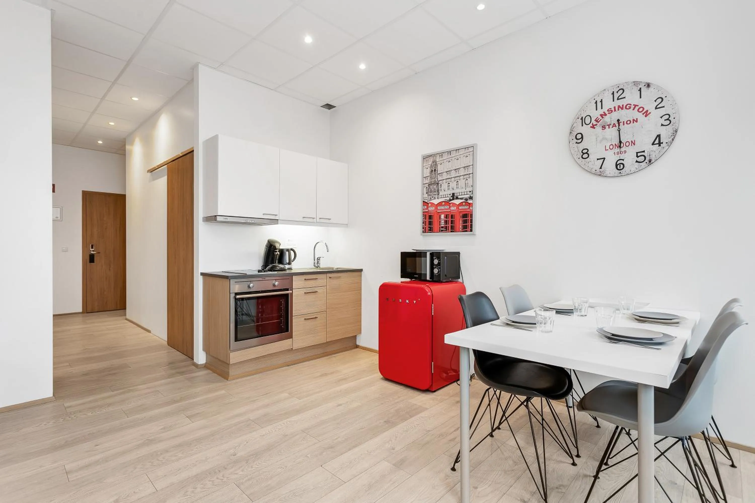 Kitchen or kitchenette in Blue Mountain Apartments by Heimaleiga