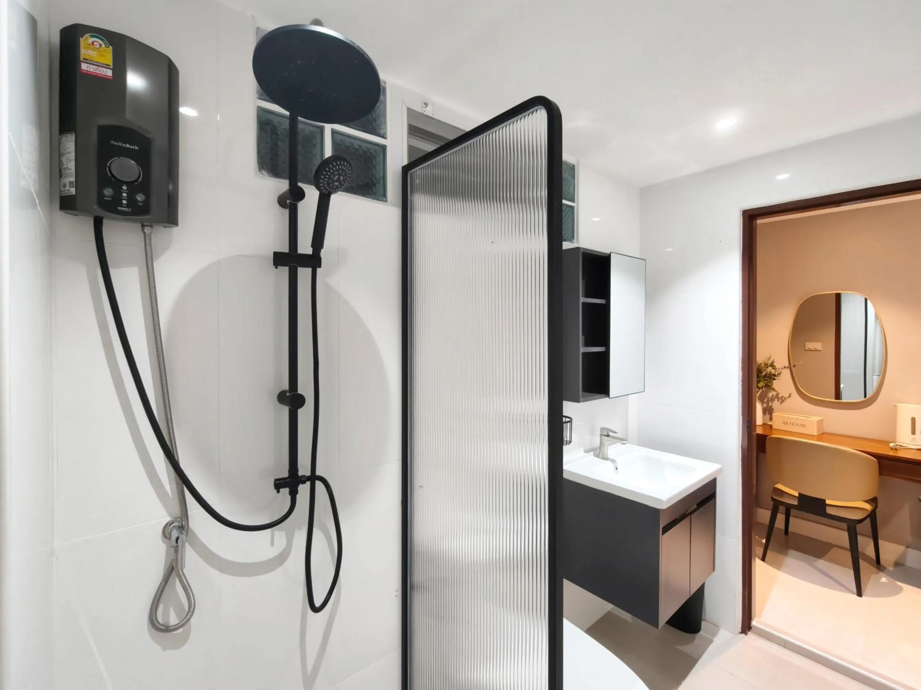 Bathroom, Bed in AB House