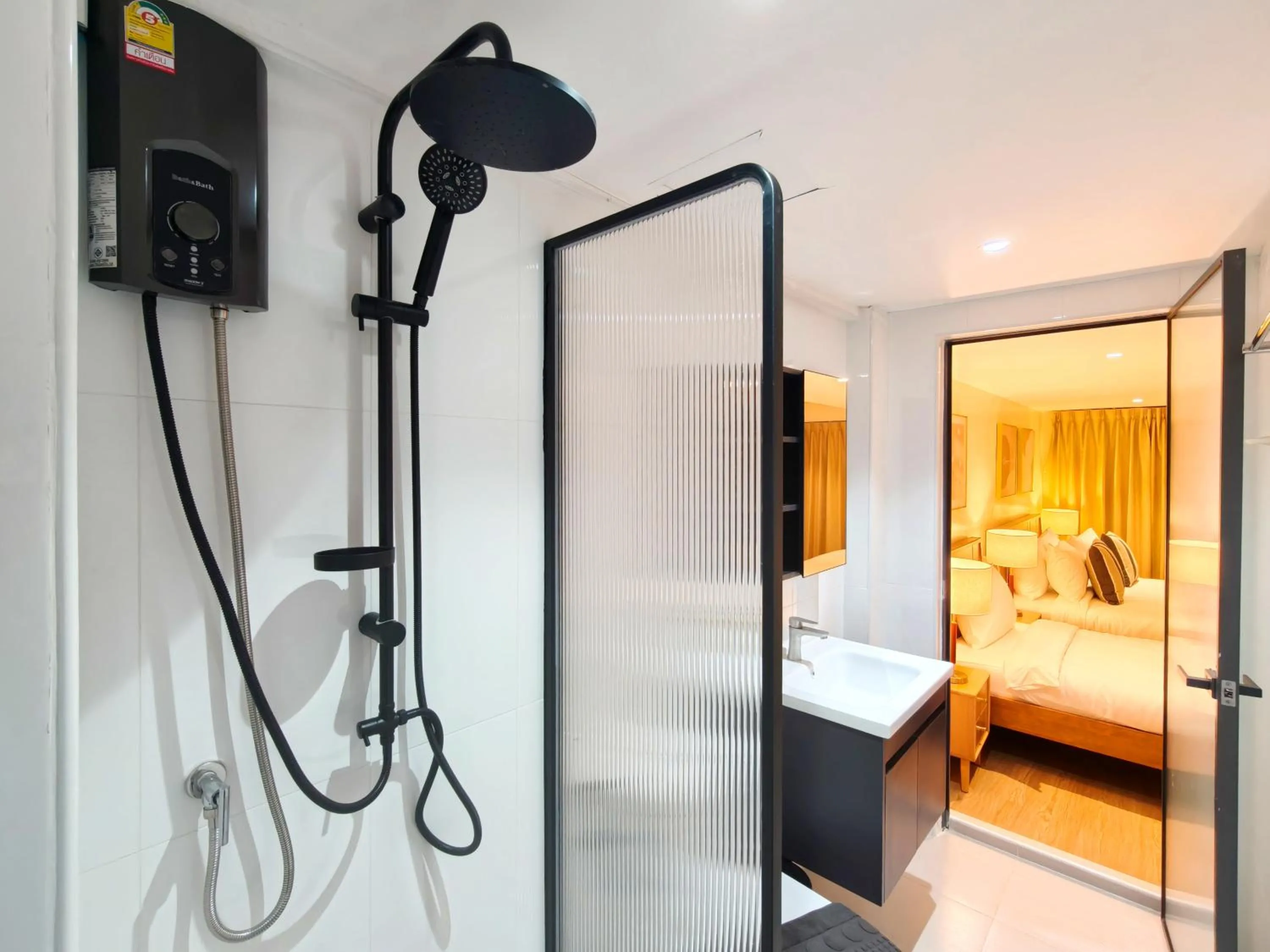 Bathroom, Bed in AB House