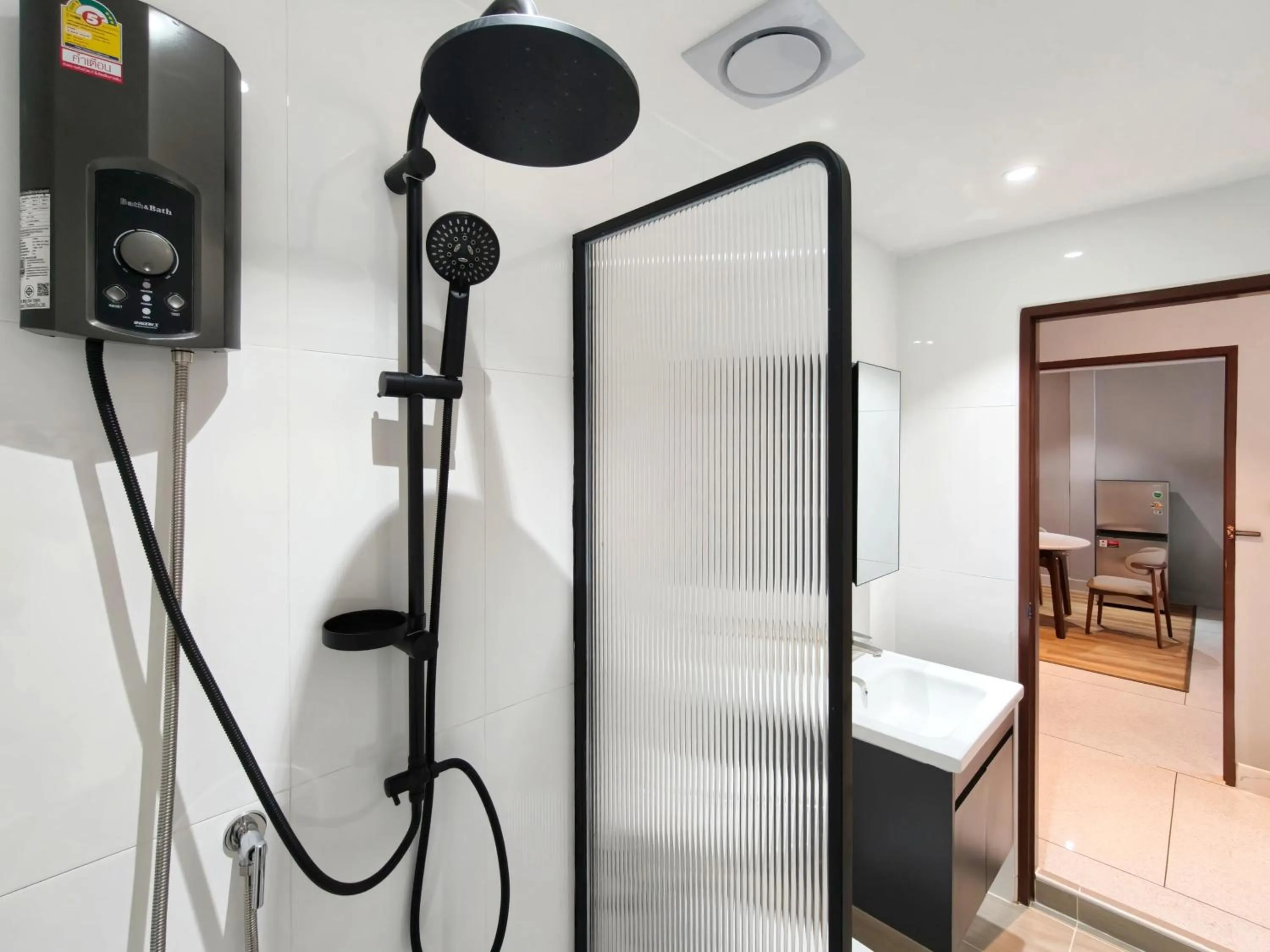 Bathroom, Bed in AB House