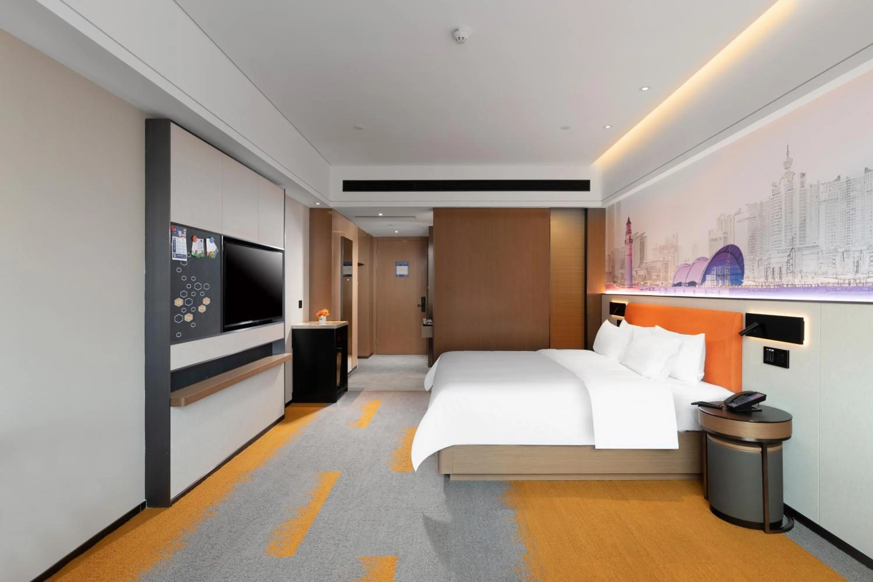 Bed in Hampton by Hilton Qingdao Jiaodong International Airport South