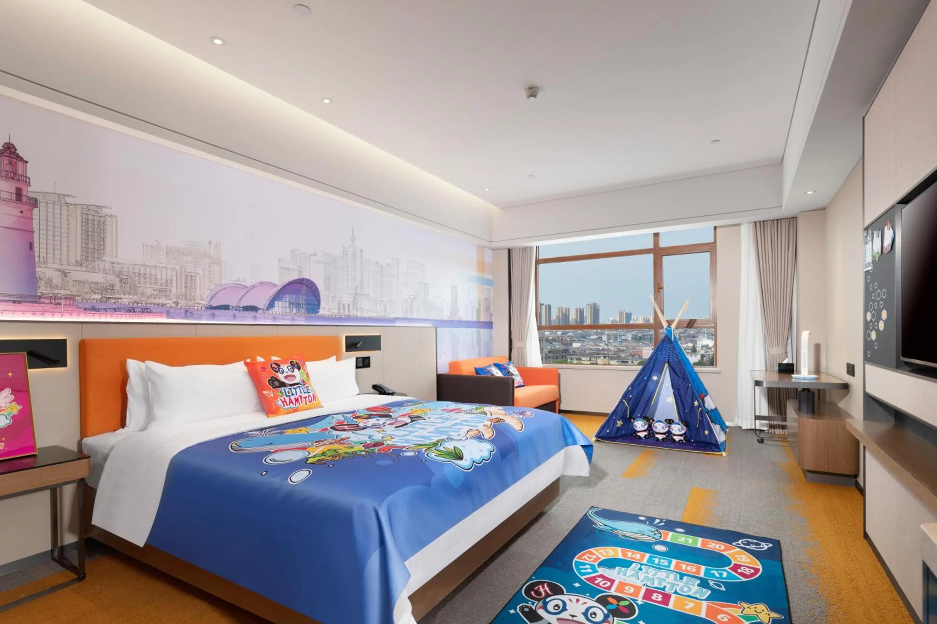 Bed in Hampton by Hilton Qingdao Jiaodong International Airport South