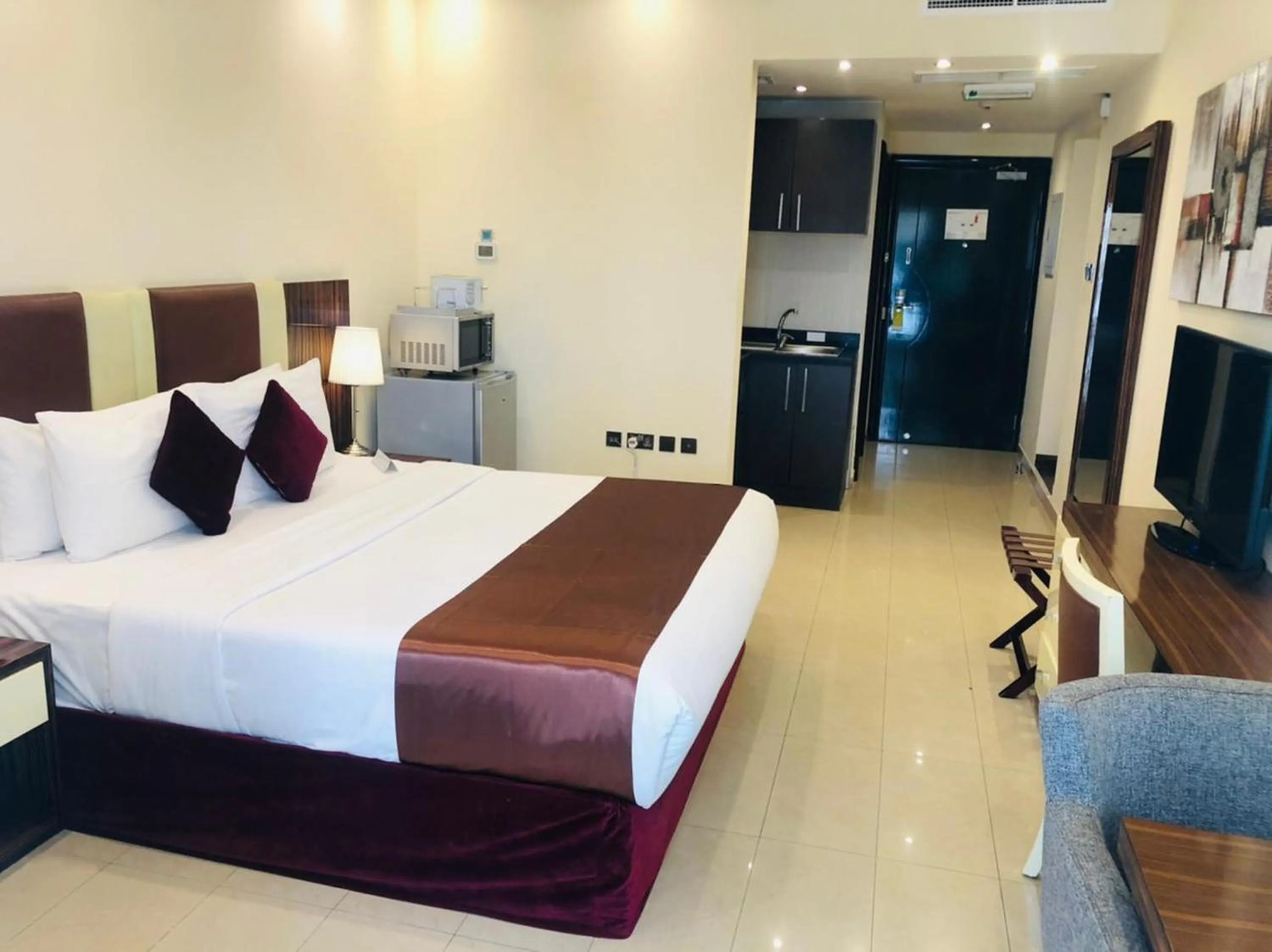 Bed in The View Al Barsha Hotel Apartments
