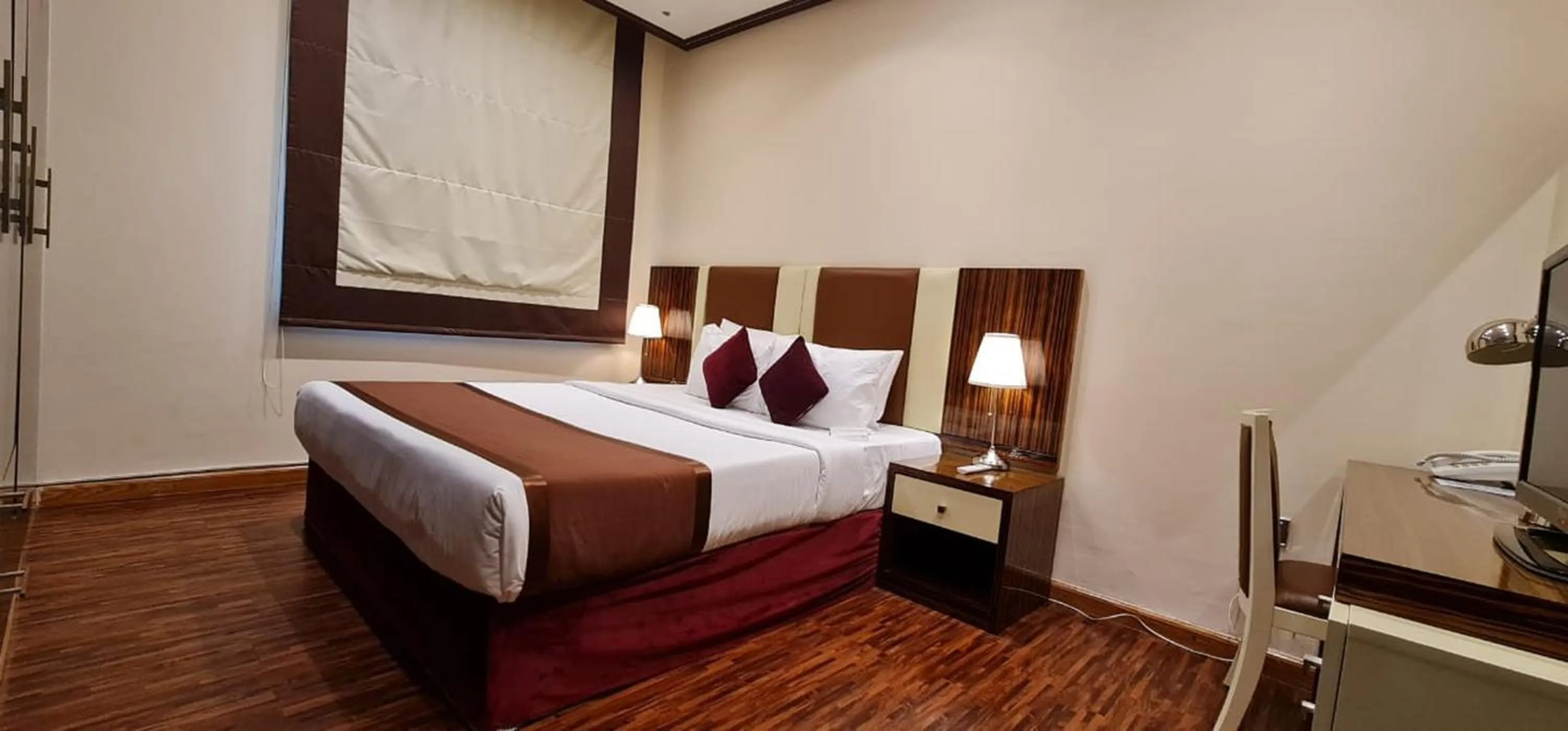 Bed in The View Al Barsha Hotel Apartments