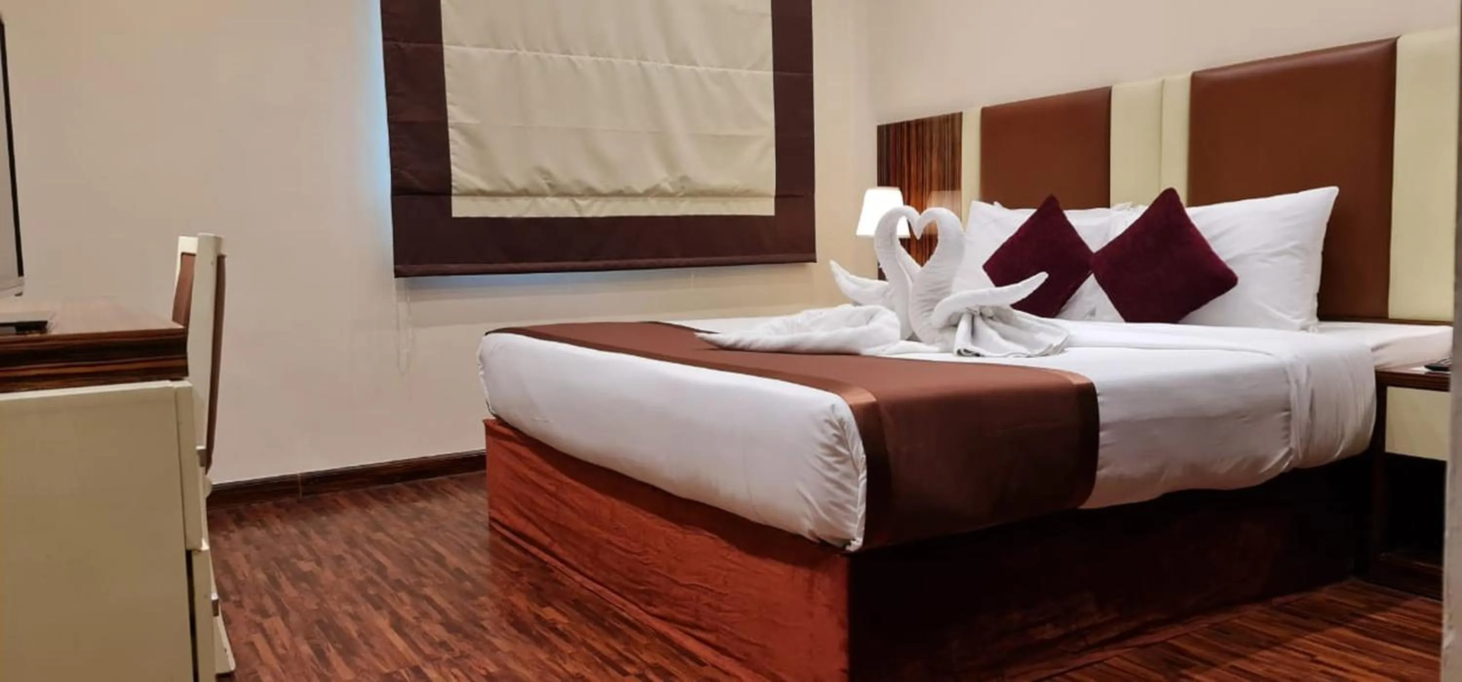 Bed in The View Al Barsha Hotel Apartments