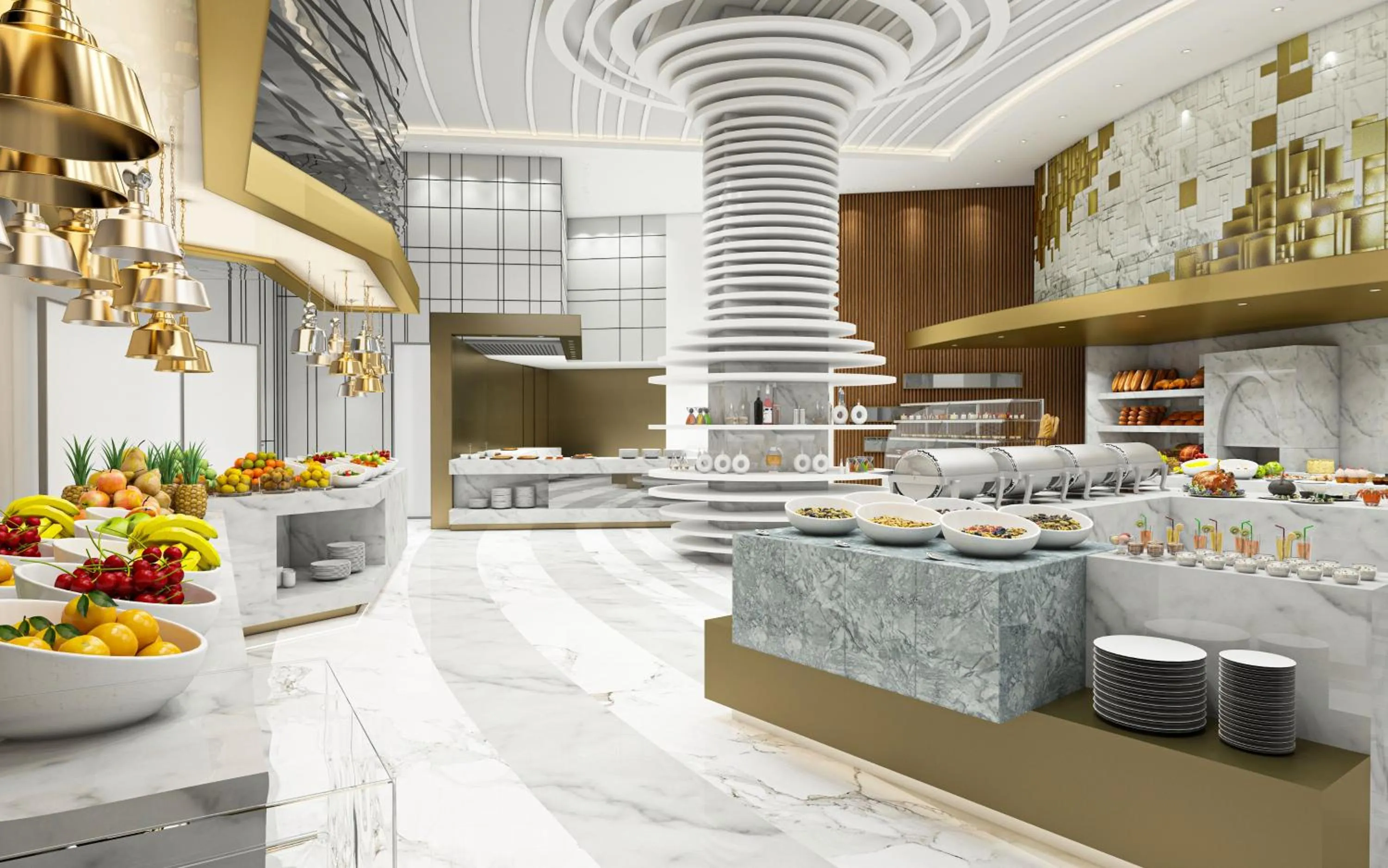 Buffet breakfast in Sofitel Riyadh Hotel & Convention Centre