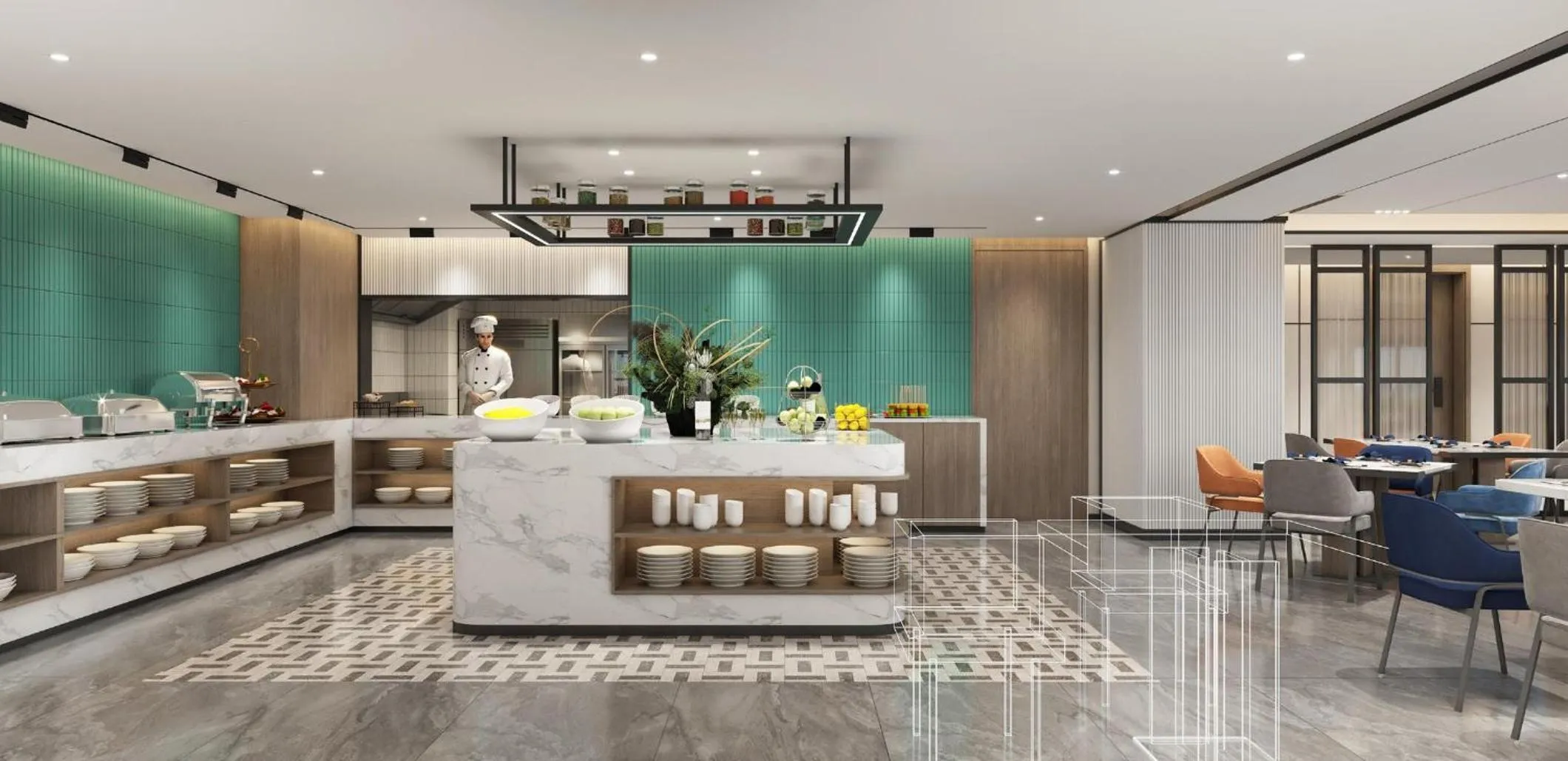 Restaurant/places to eat in Holiday Inn Express Chongqing Ciqikou Ancient Town by IHG