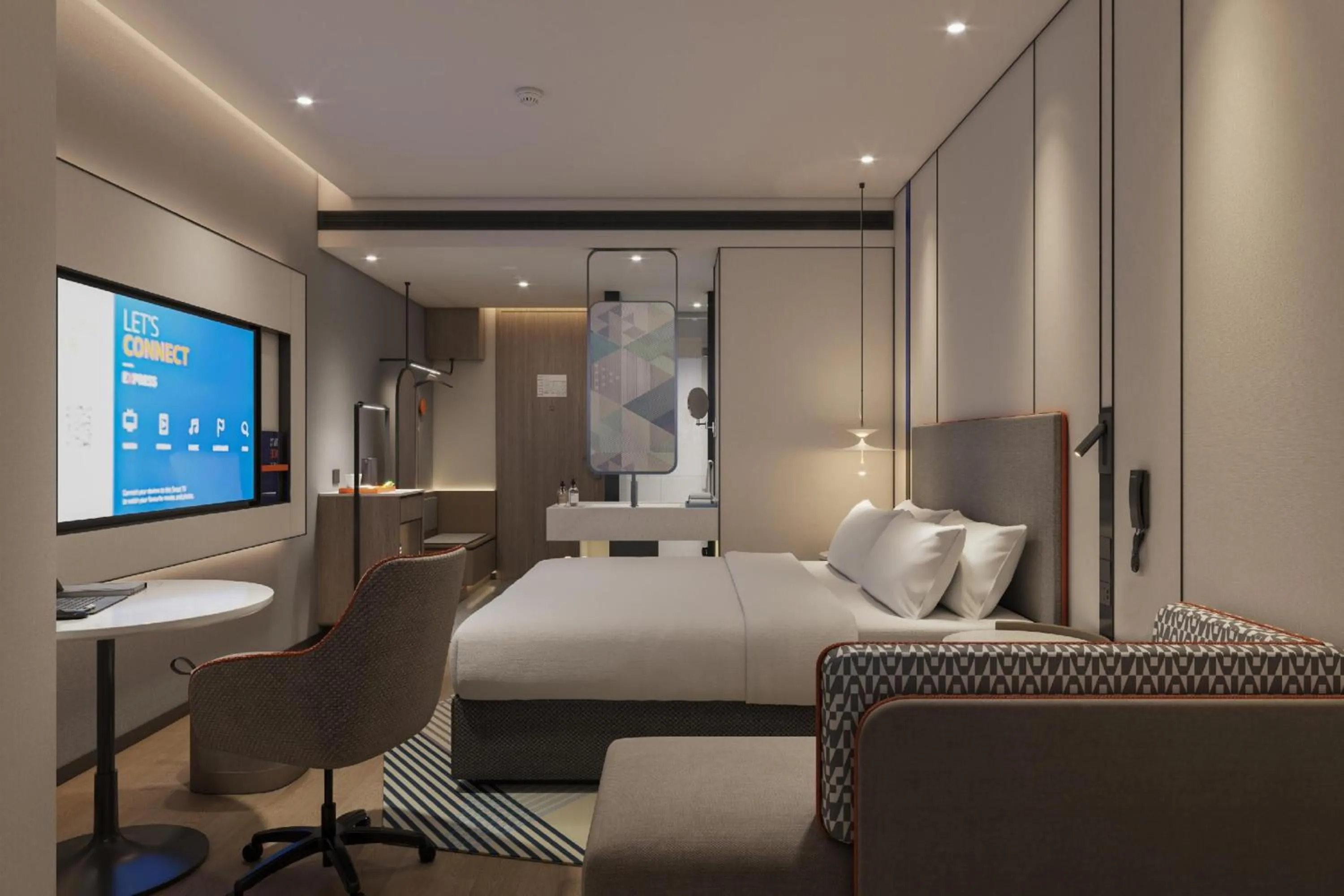 Photo of the whole room, Bed in Holiday Inn Express Chongqing Ciqikou Ancient Town by IHG