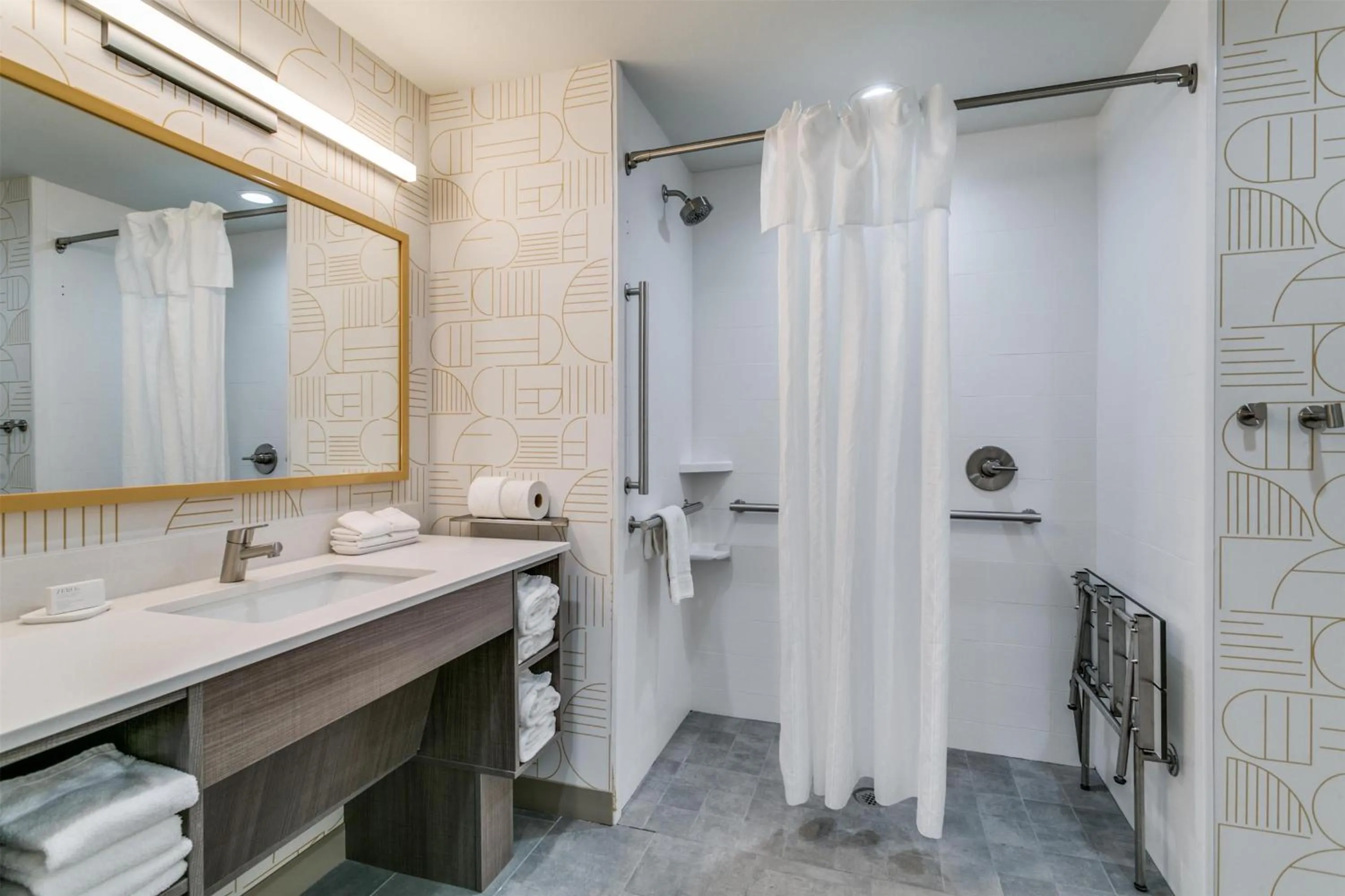 Bathroom in Home2 Suites by Hilton Coppell DFW Grapevine North