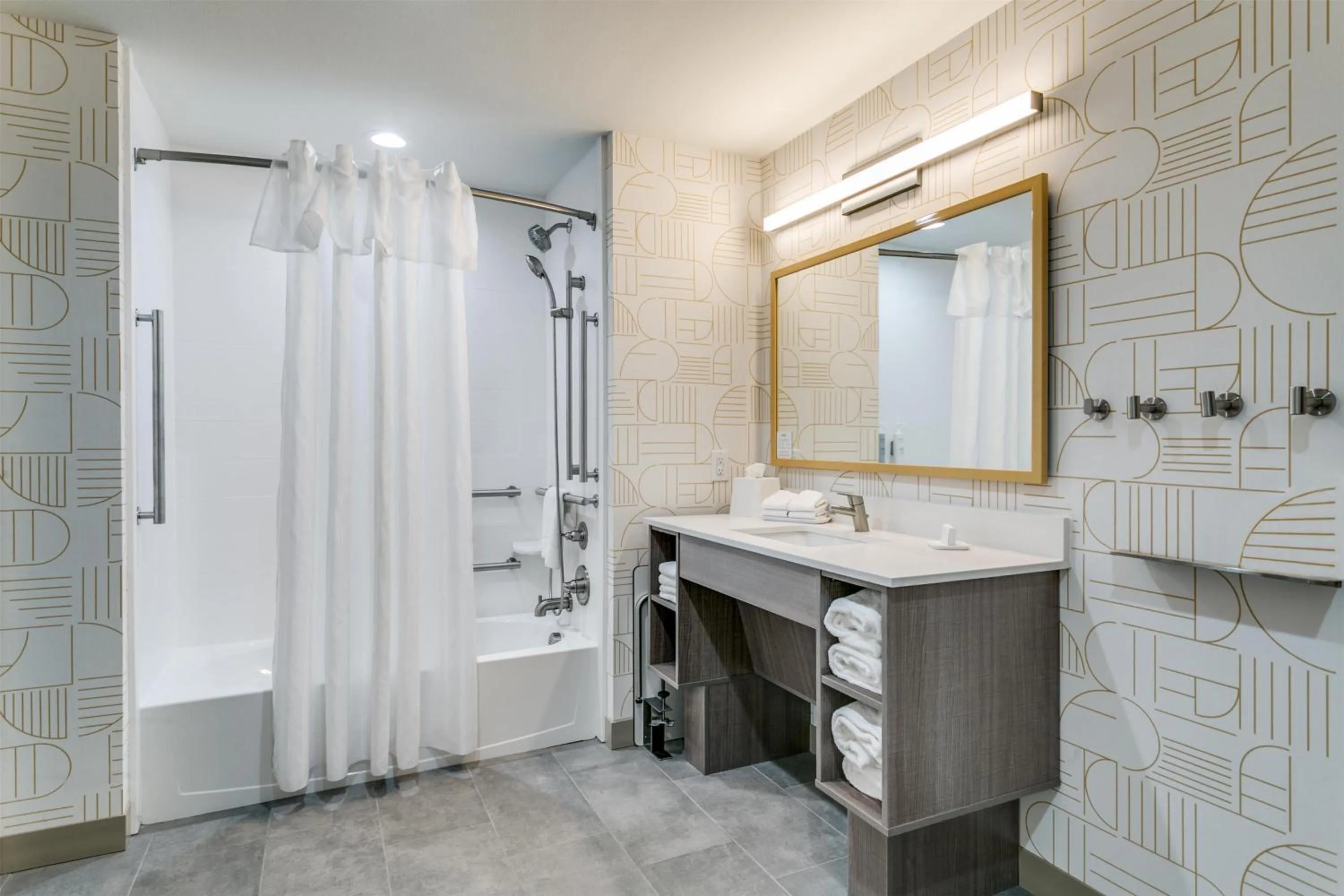 Bathroom in Home2 Suites by Hilton Coppell DFW Grapevine North