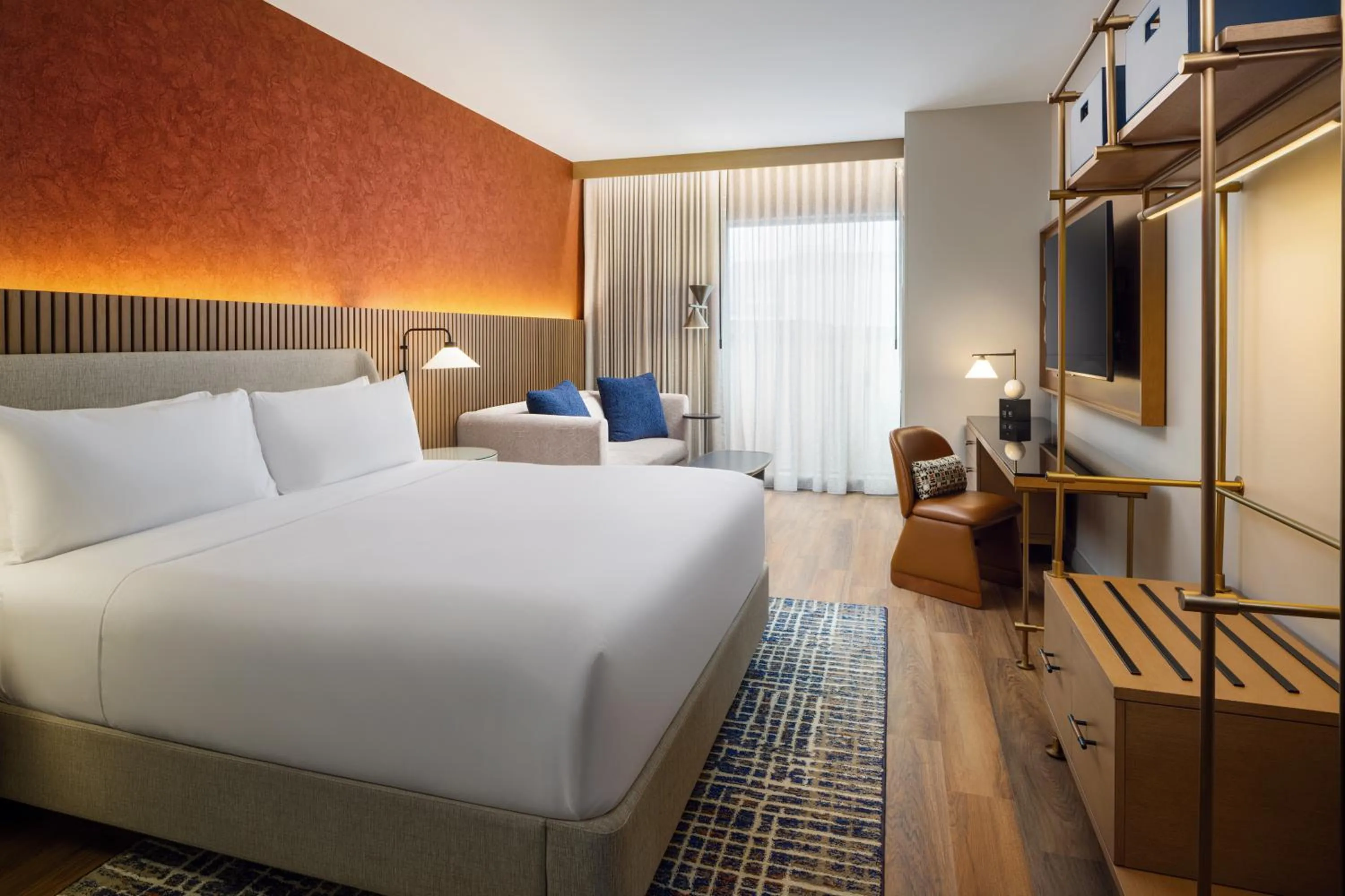 Bedroom, Bed in The Nobleman Fort Worth, Tapestry Collection By Hilton