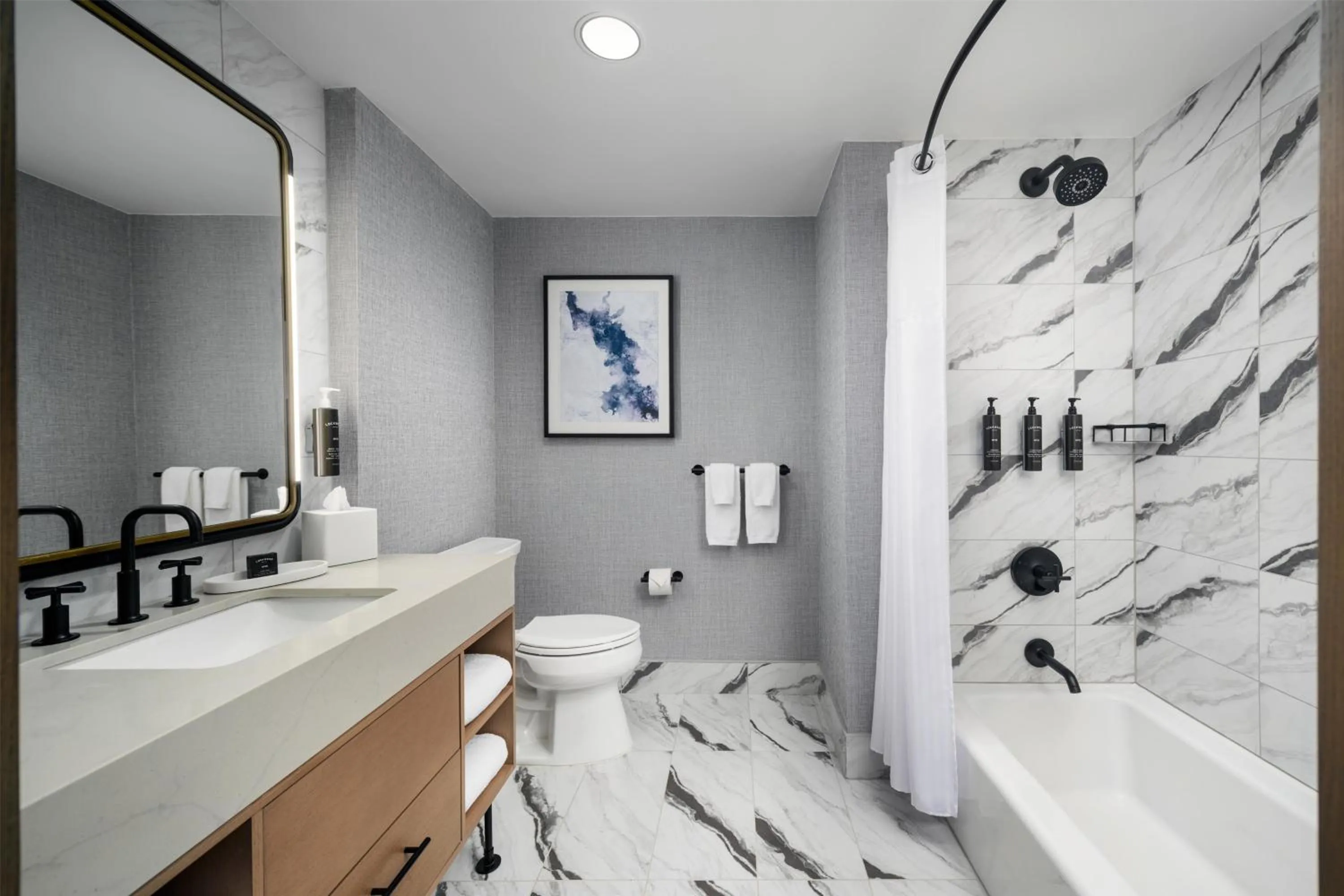 Bathroom in The Nobleman Fort Worth, Tapestry Collection By Hilton