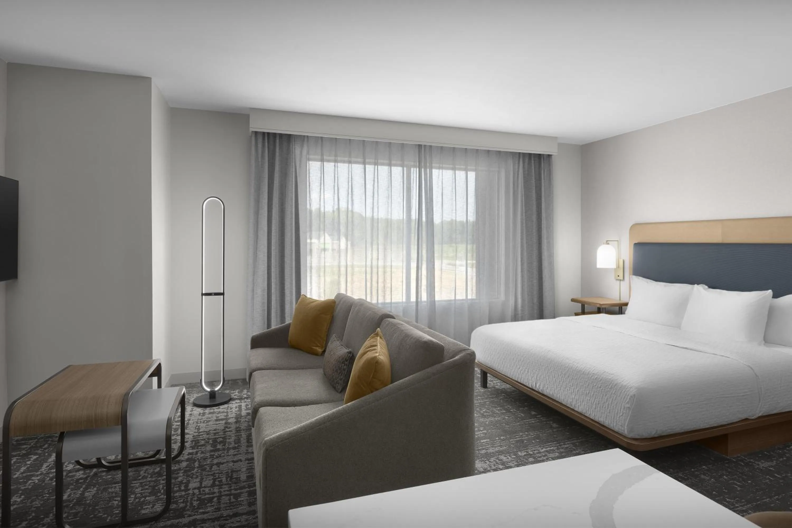 Living room, Bed in Homewood Suites By Hilton Jackson