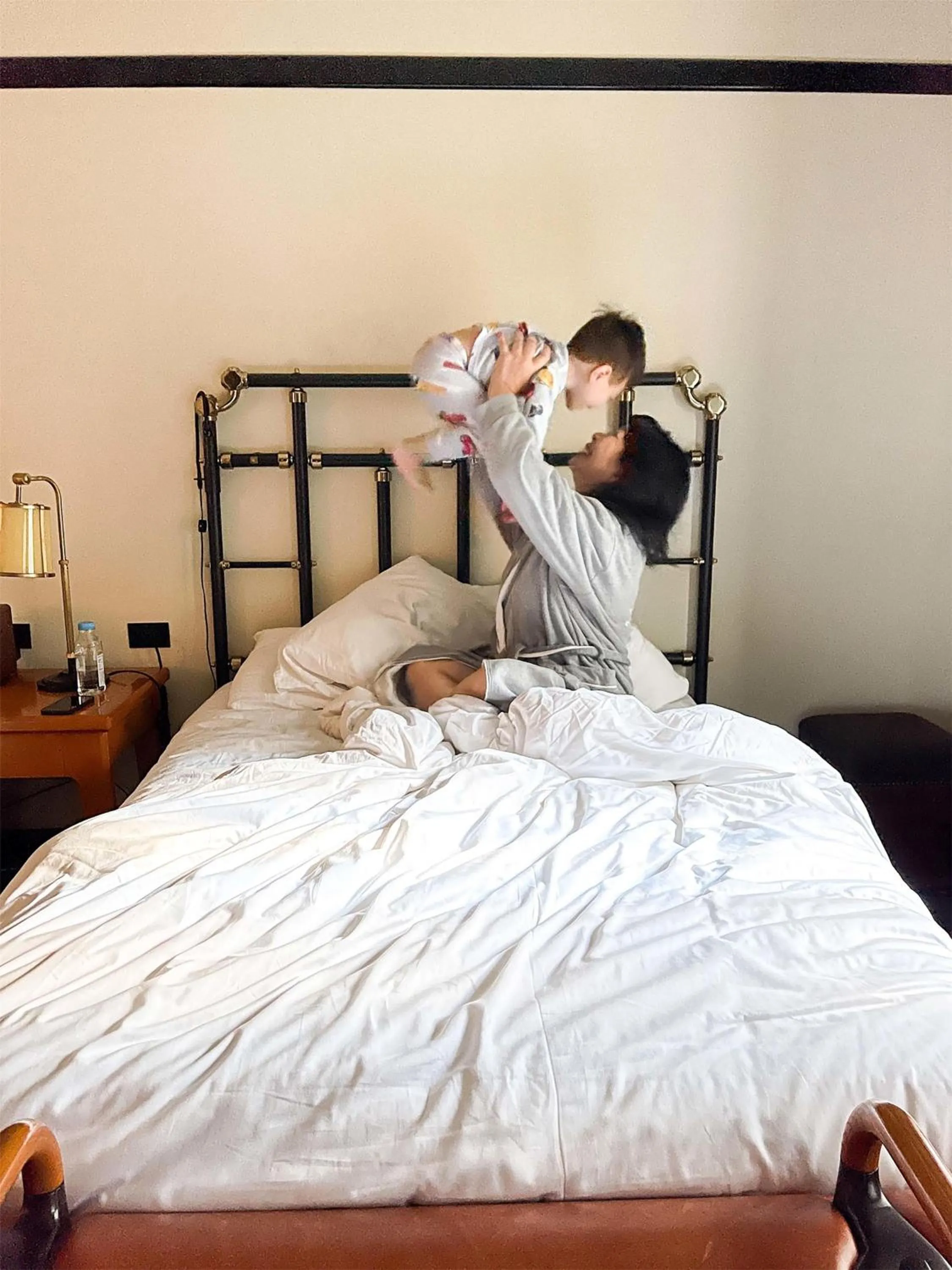 Bed in Chicago Athletic Association, part of Hyatt