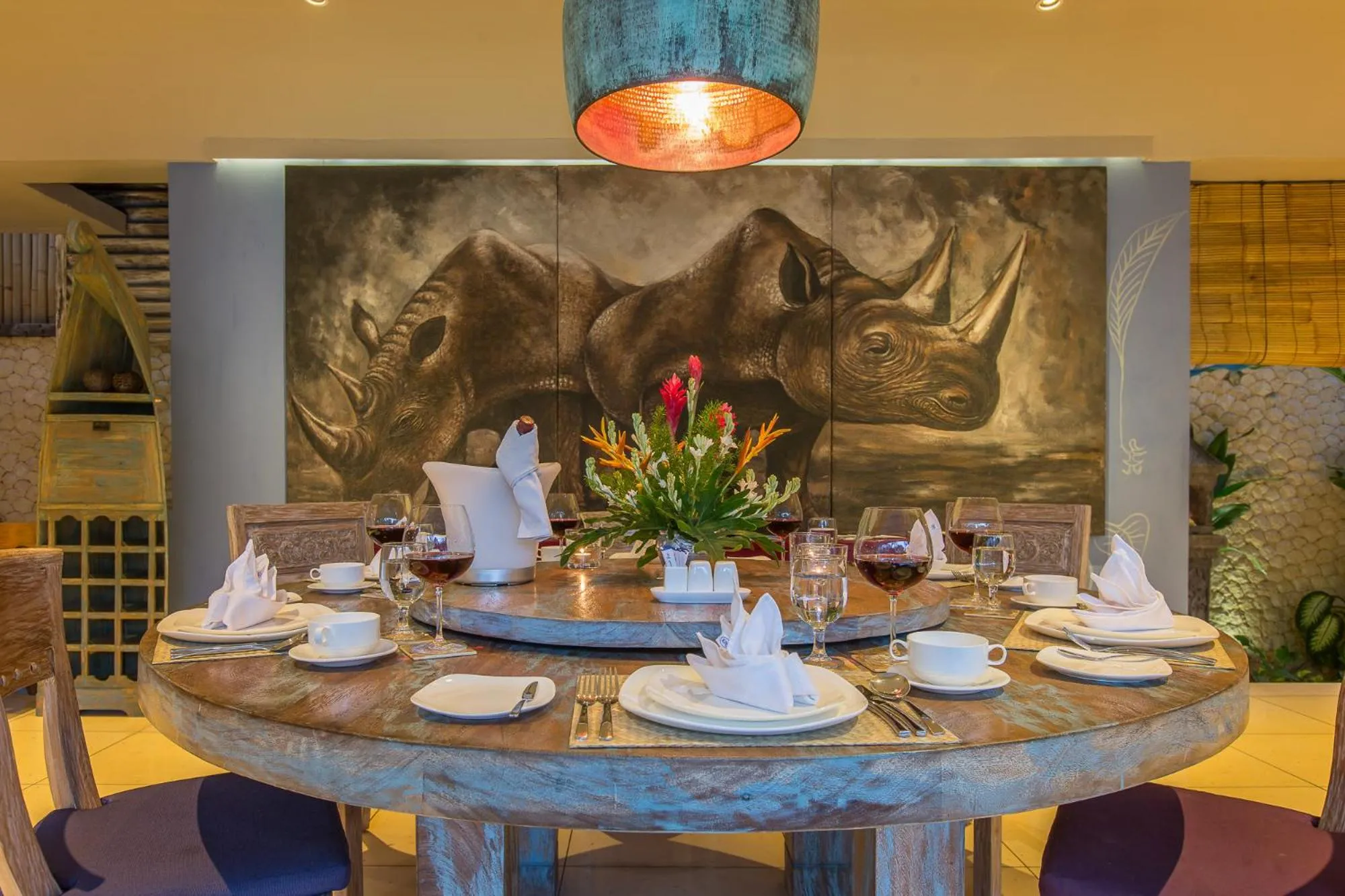 Dining area in Villa Sky Li by Nagisa Bali