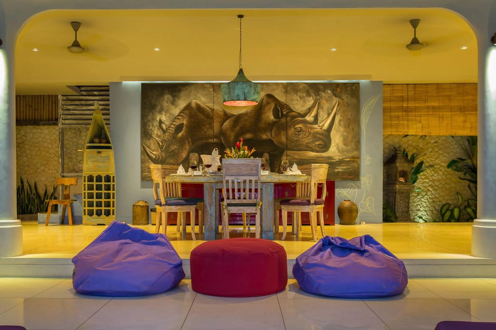 Dining area in Villa Sky Li by Nagisa Bali