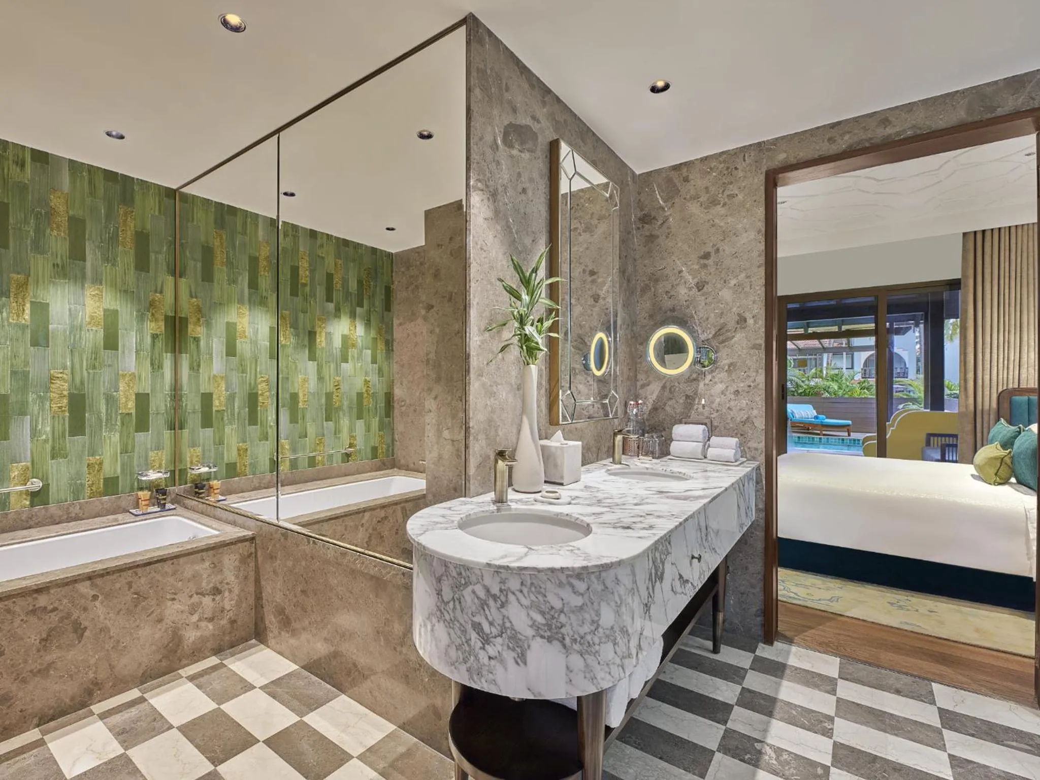 Bathroom, Bed in ITC Grand Goa, a Luxury Collection Resort & Spa, Goa