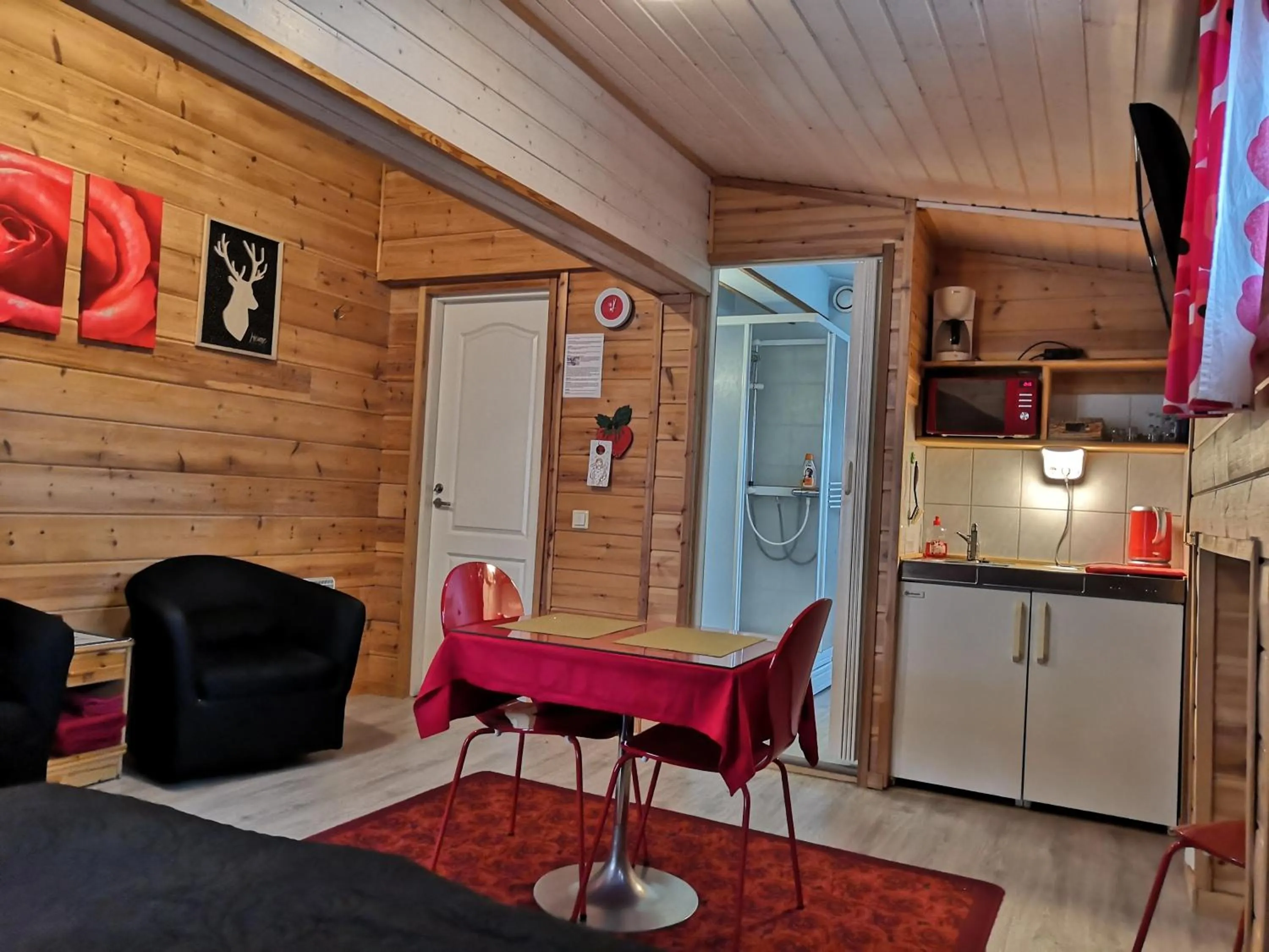 Kitchen or kitchenette in Hostel Mansikka