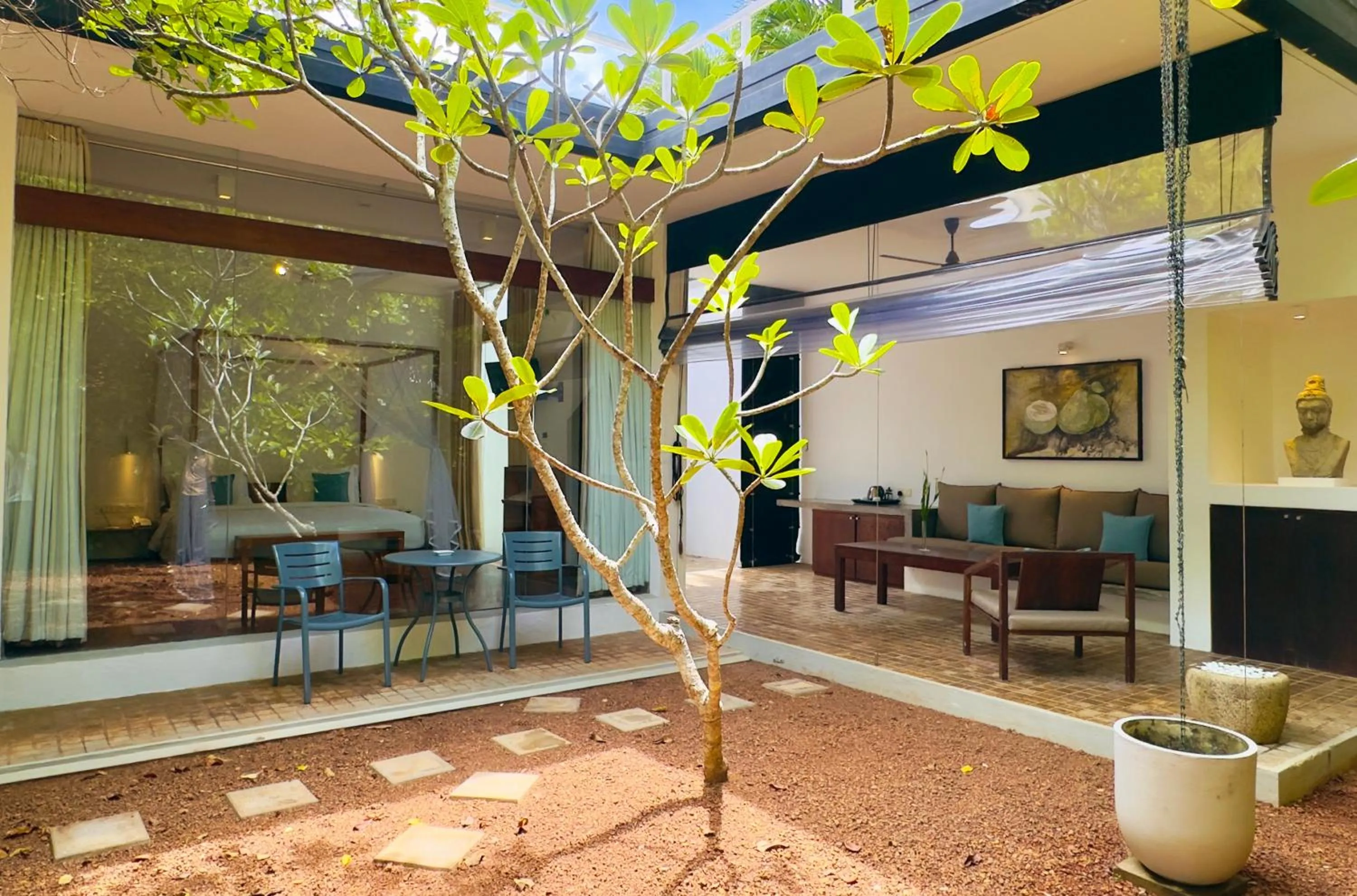 Seating area in Calamansi Cove Villas
