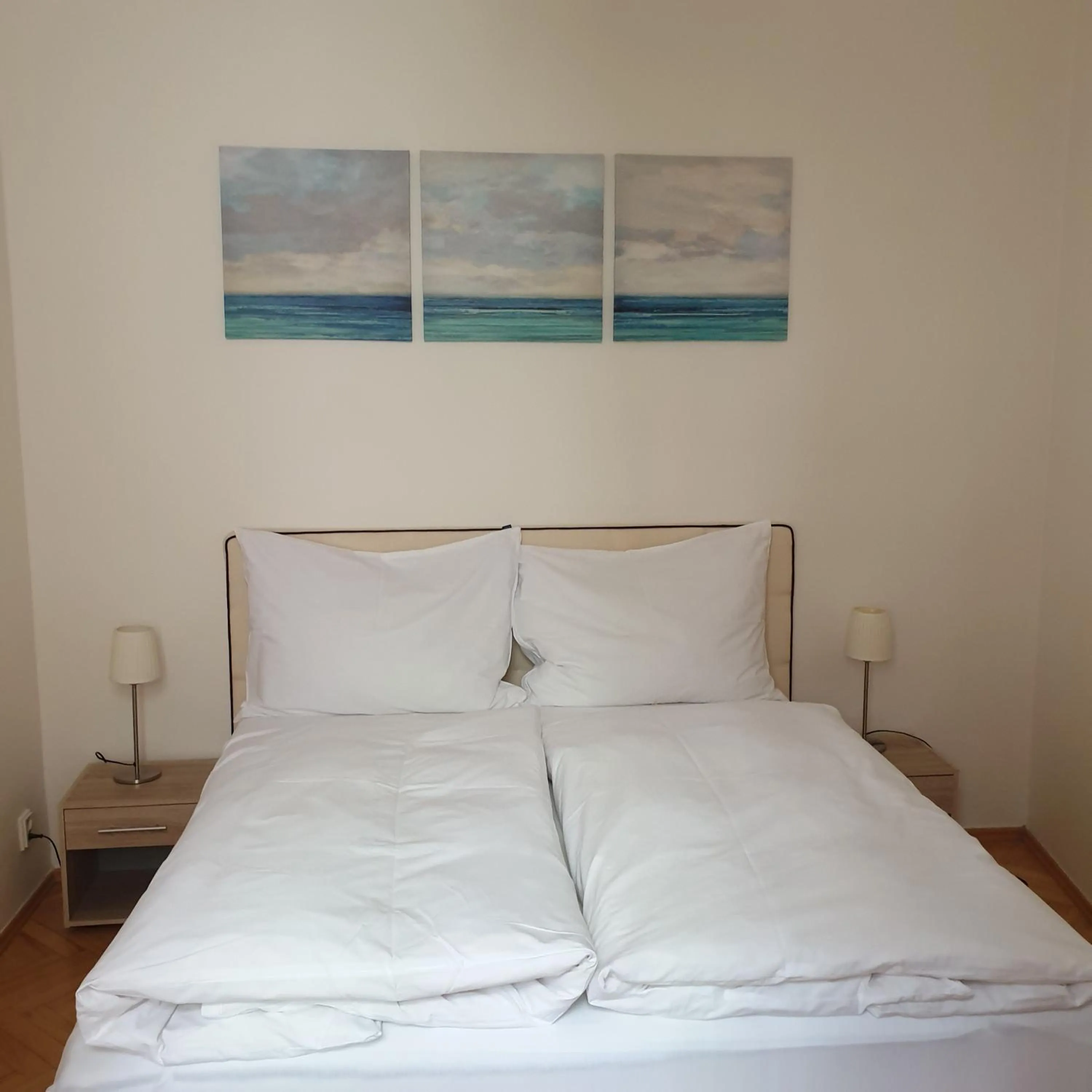 Bed in Greg Apartments Kampa Prague