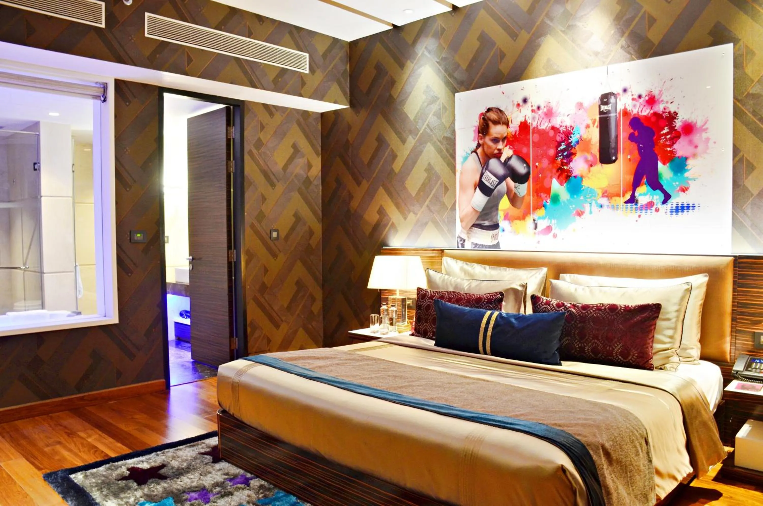 Bedroom, Bed in Planet Hollywood Beach Resort Goa