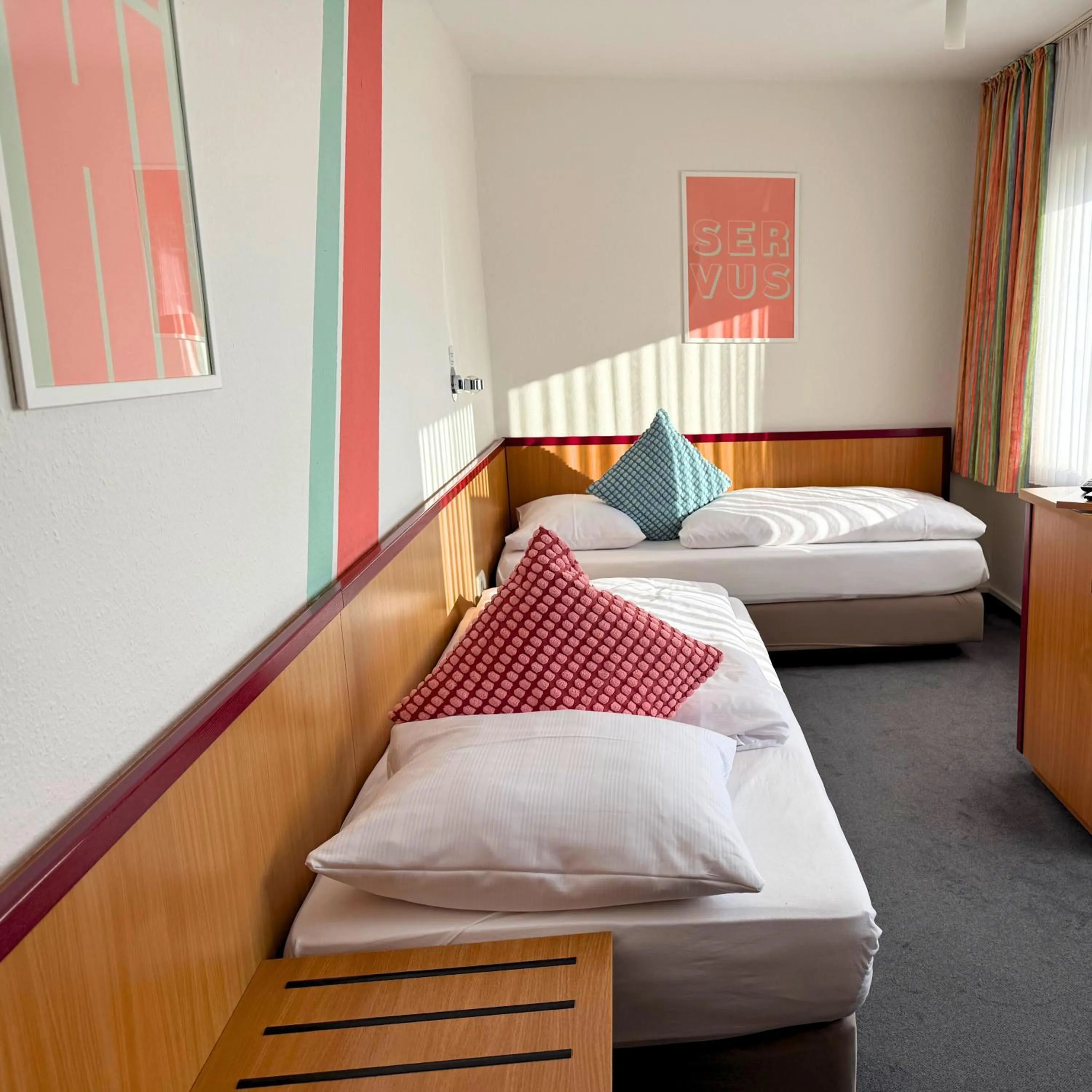 Photo of the whole room, Bed in Colourful Hotel