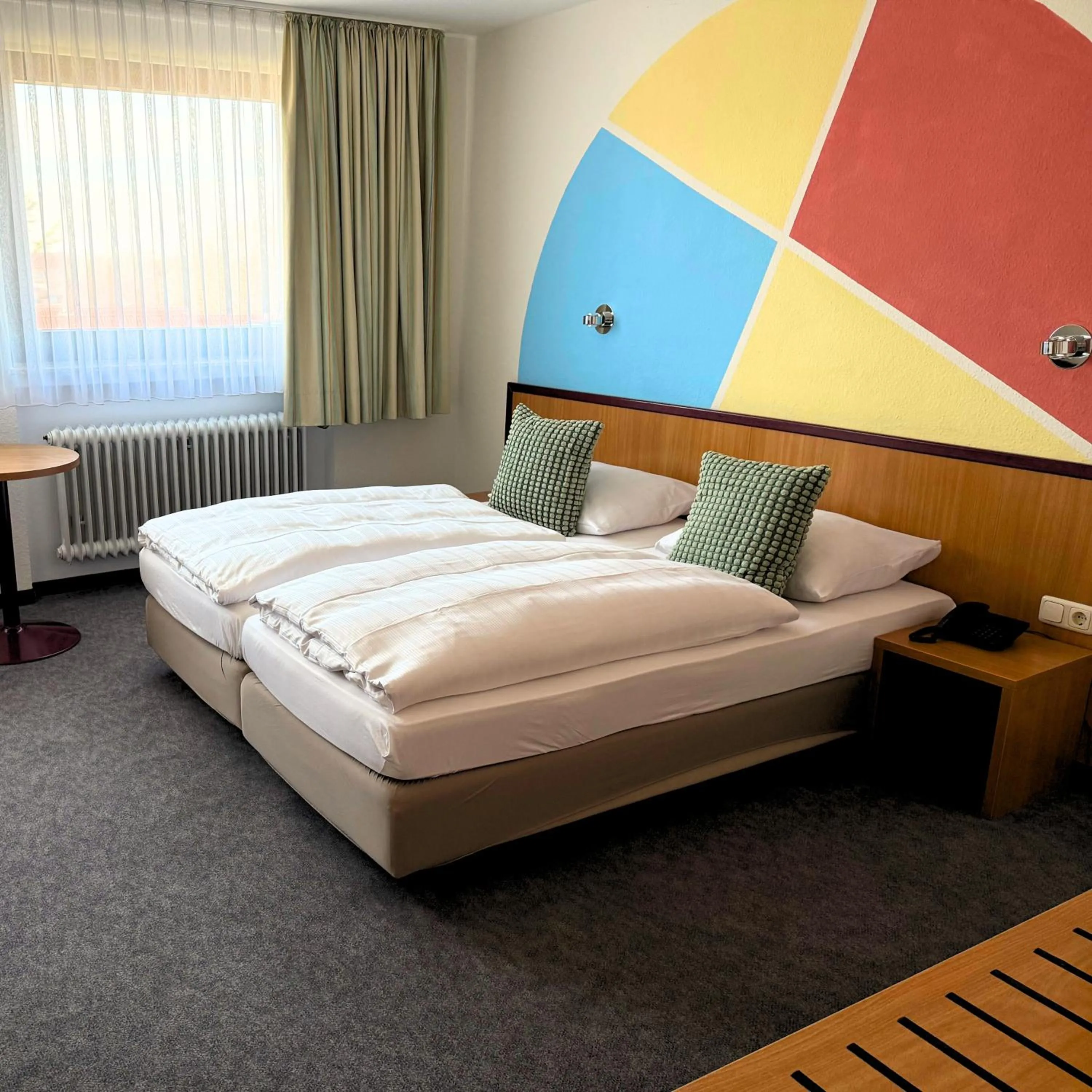 Photo of the whole room, Bed in Colourful Hotel