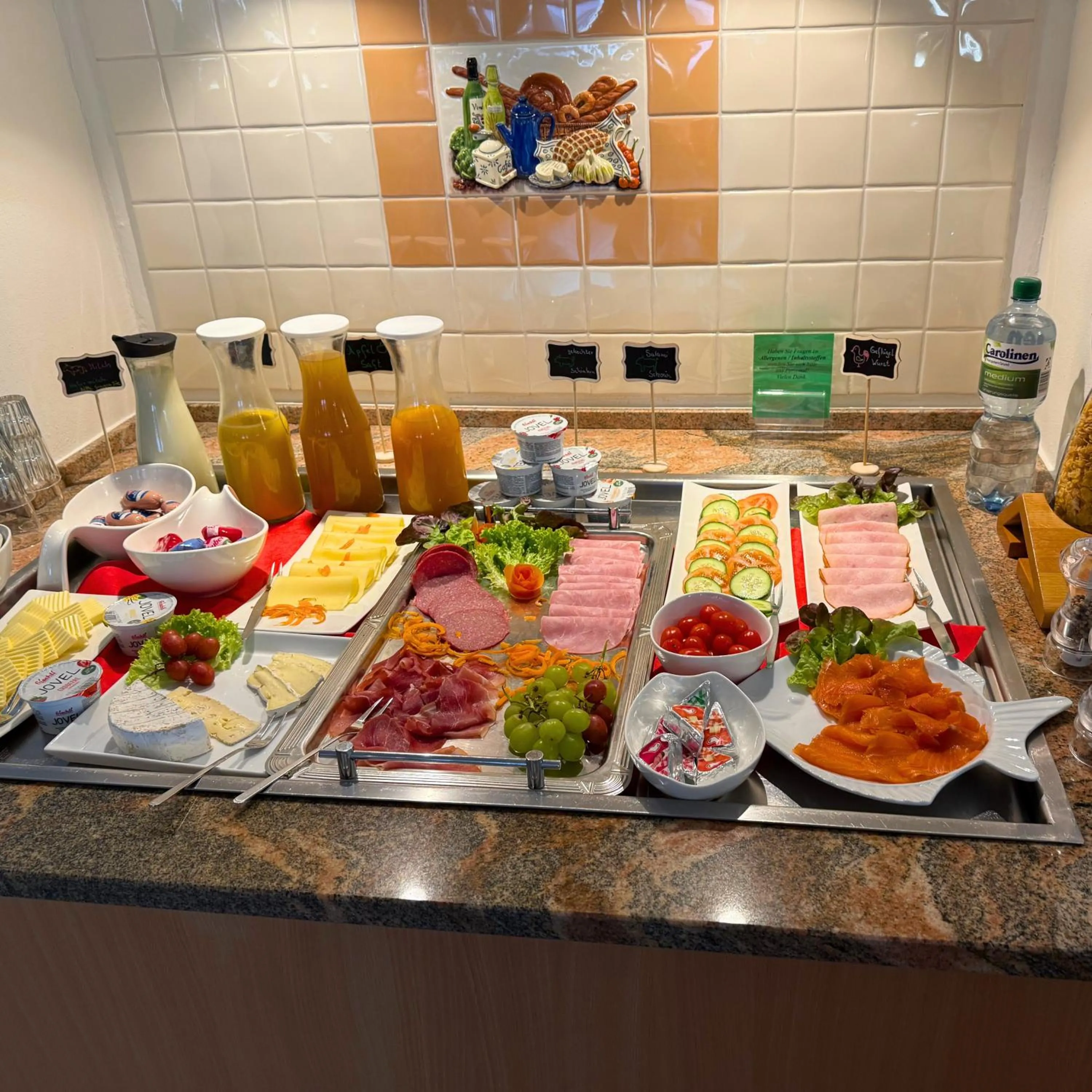 Breakfast in Colourful Hotel