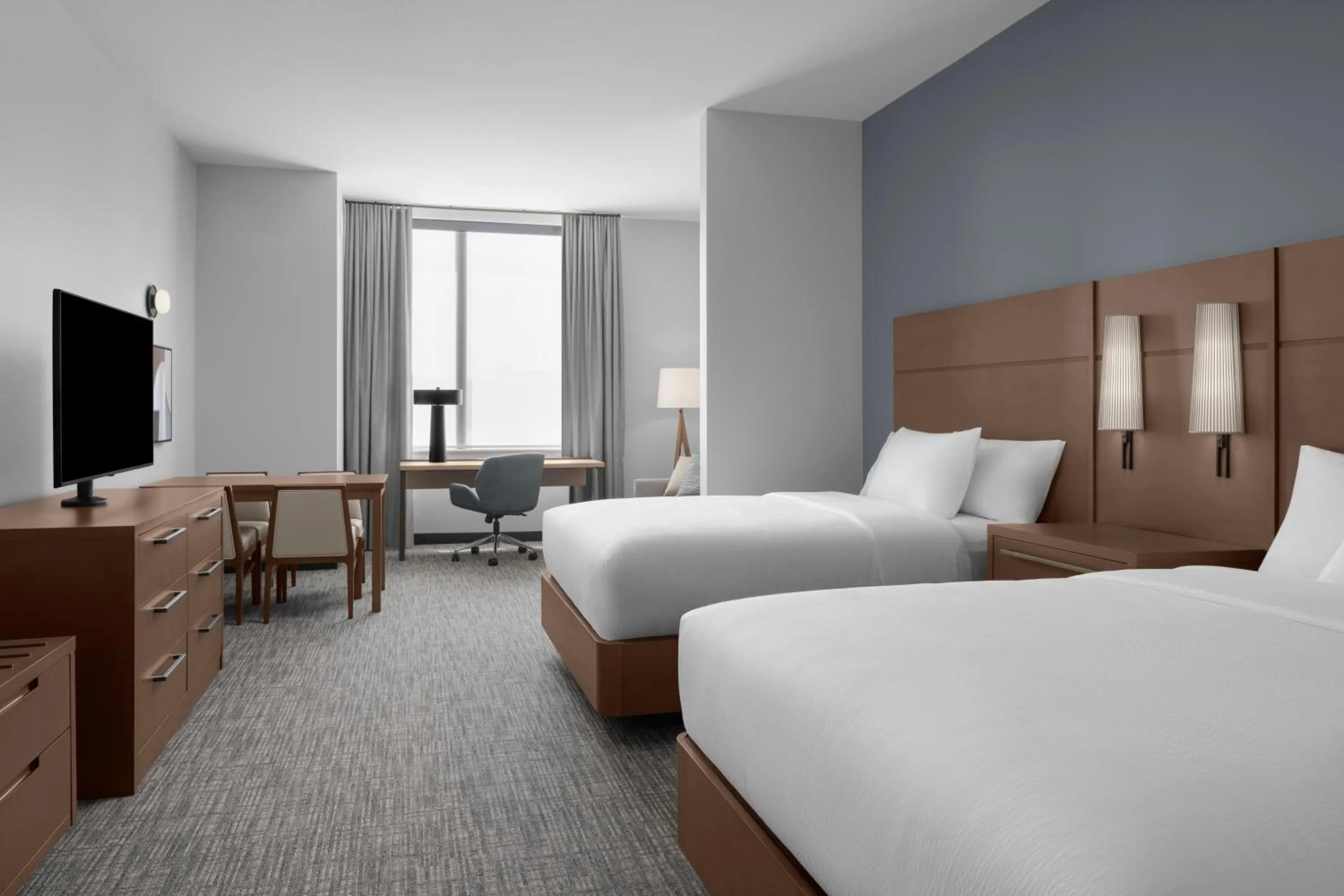 Bedroom, Bed in Residence Inn by Marriott Lincoln Downtown