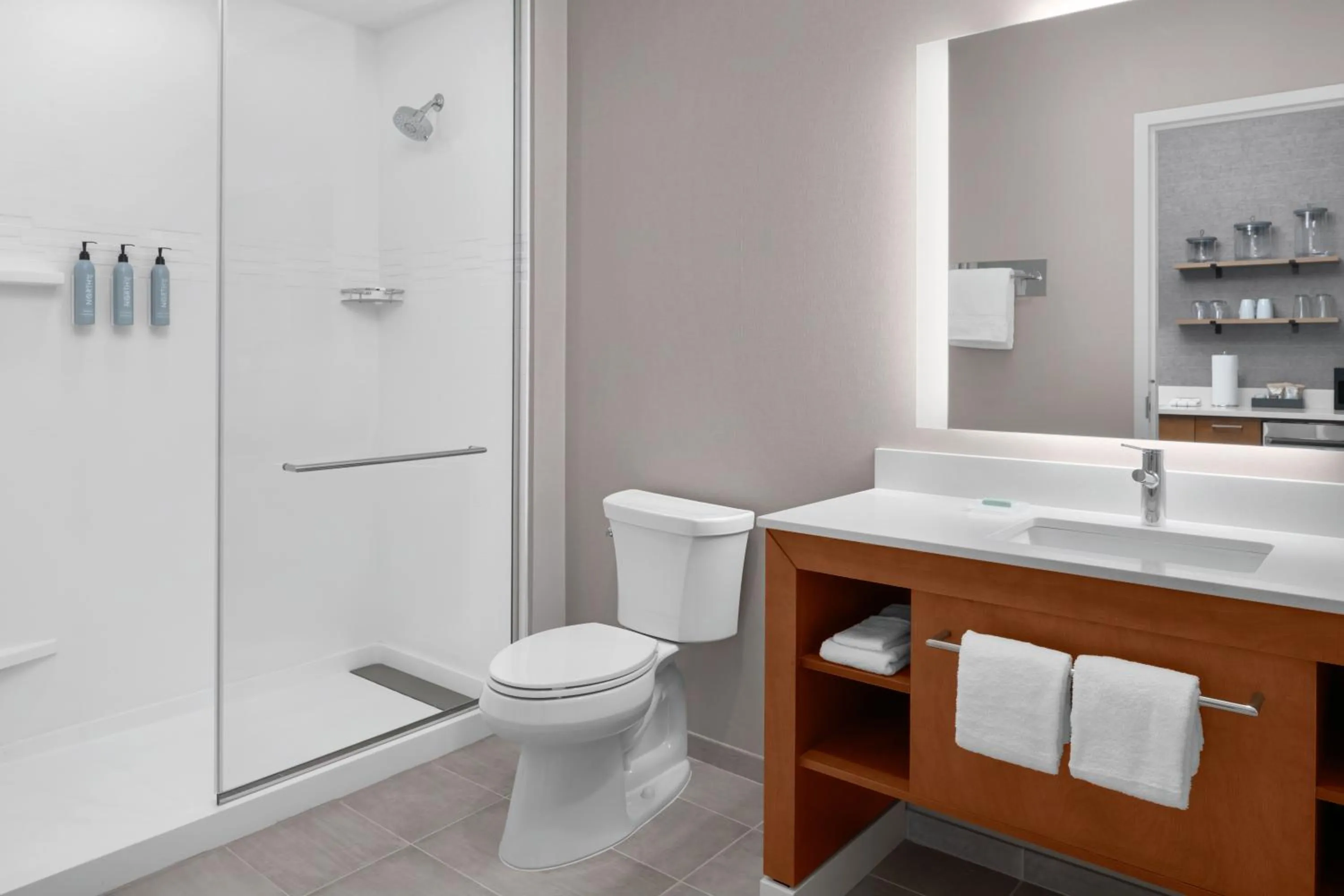 Shower in Residence Inn by Marriott Lincoln Downtown