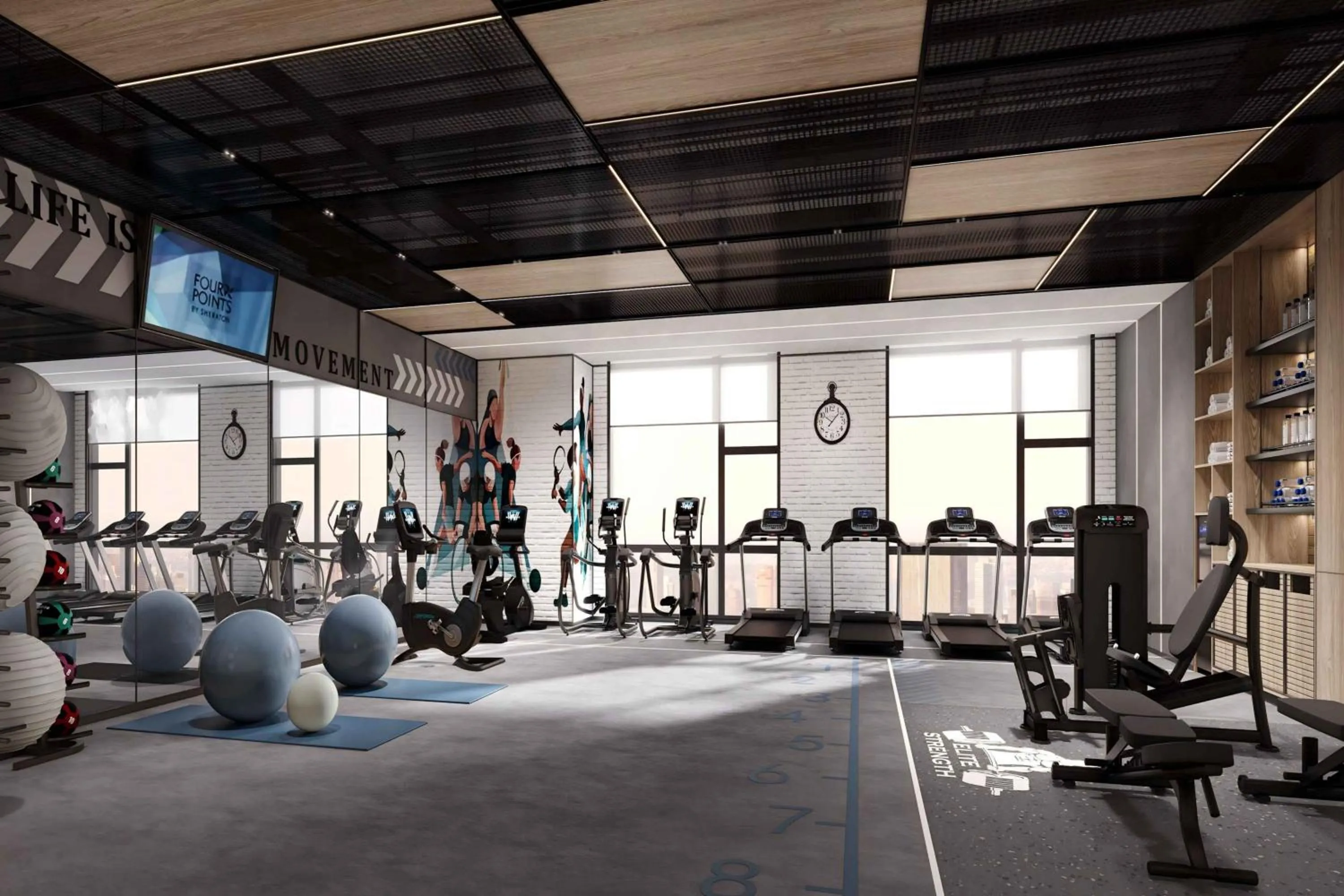 Fitness centre/facilities in Four Points by Sheraton Yancheng, Jianhu