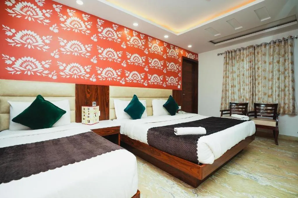 Bed in Hotel Kabir Palace Karol Bagh