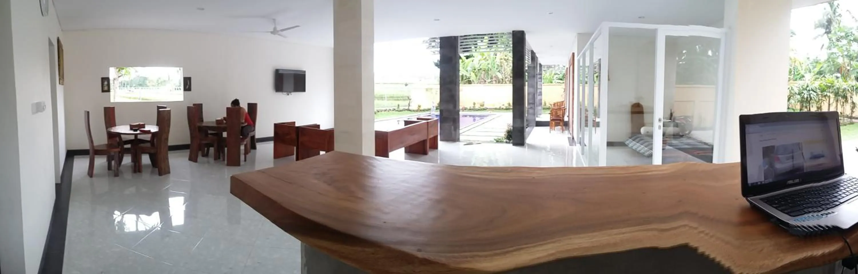 Communal lounge/ TV room in Long Lane Bali Villa