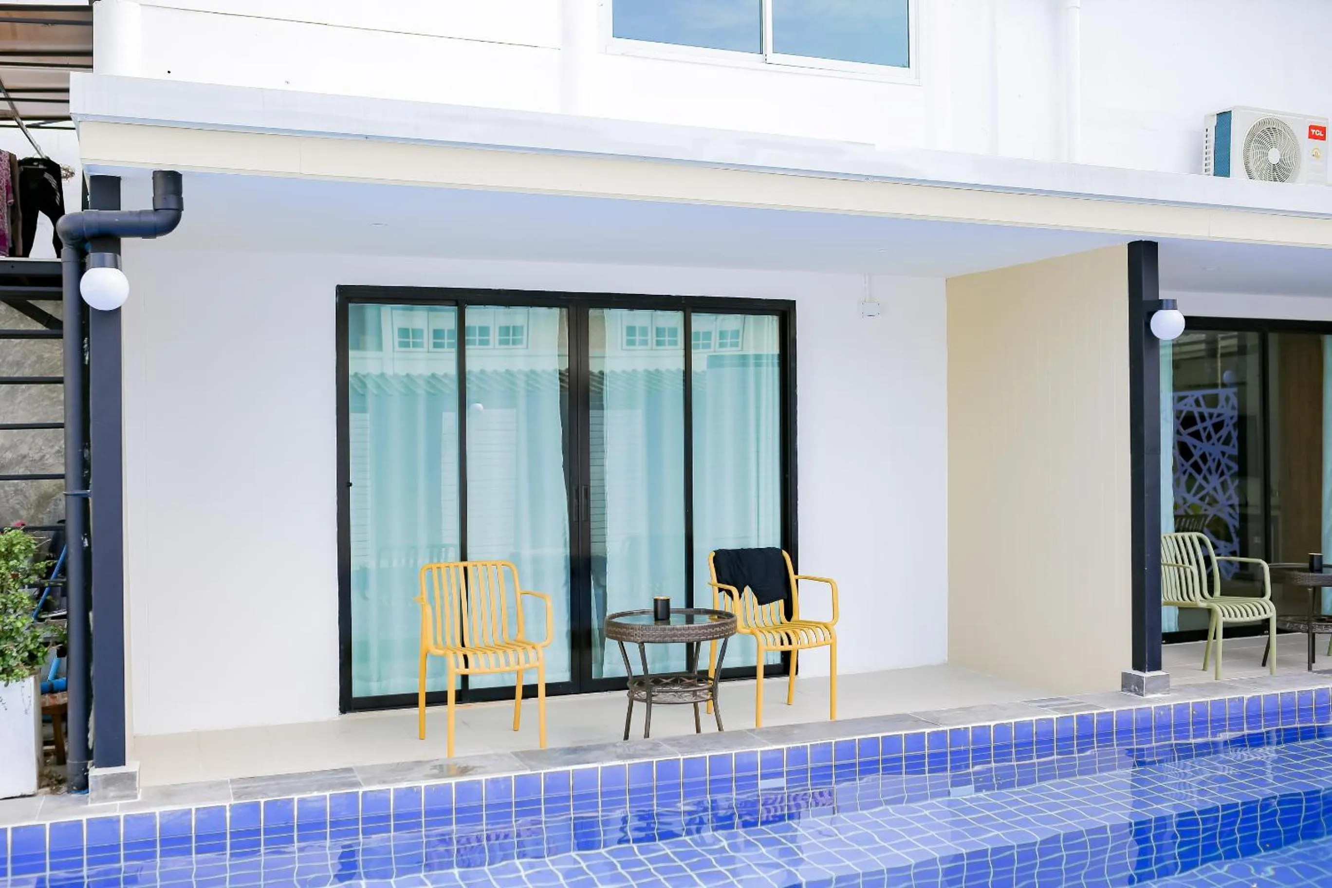 Balcony/Terrace in R2 Bed and Pool Kanchanaburi