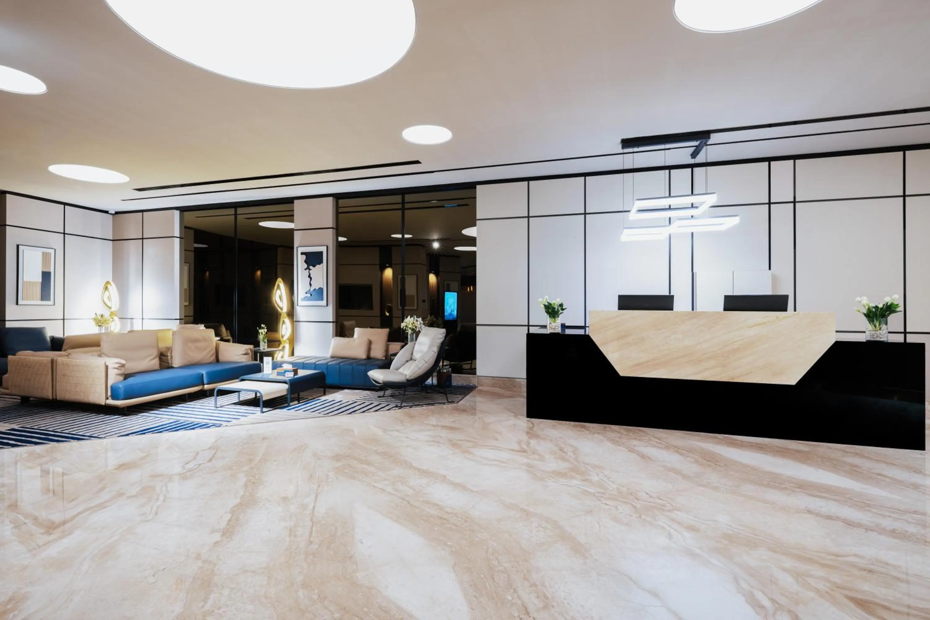 Seating area in Modrest Hotel