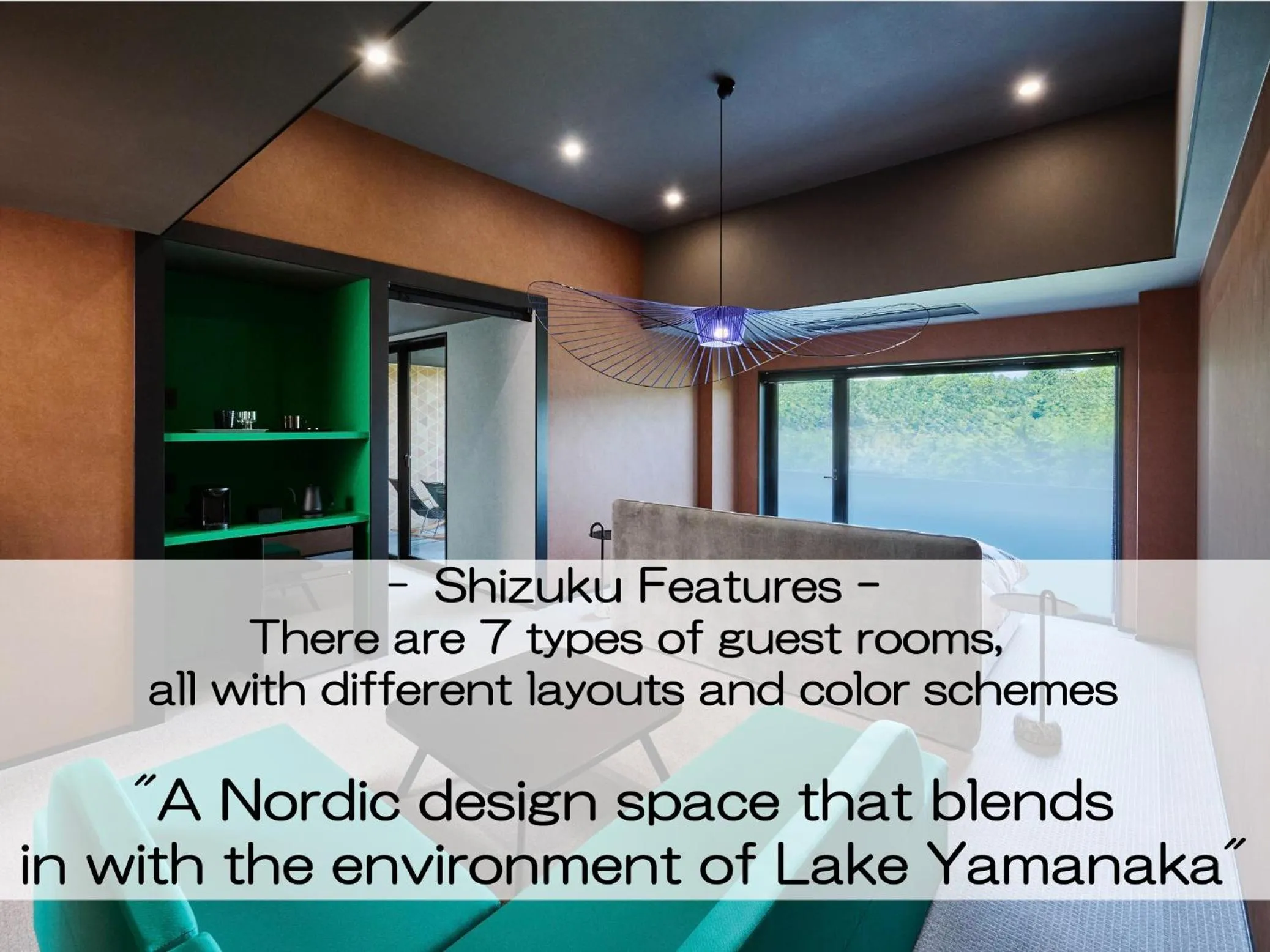 Text overlay in Mt Fuji View and Private Sauna Ryokan Shizuku