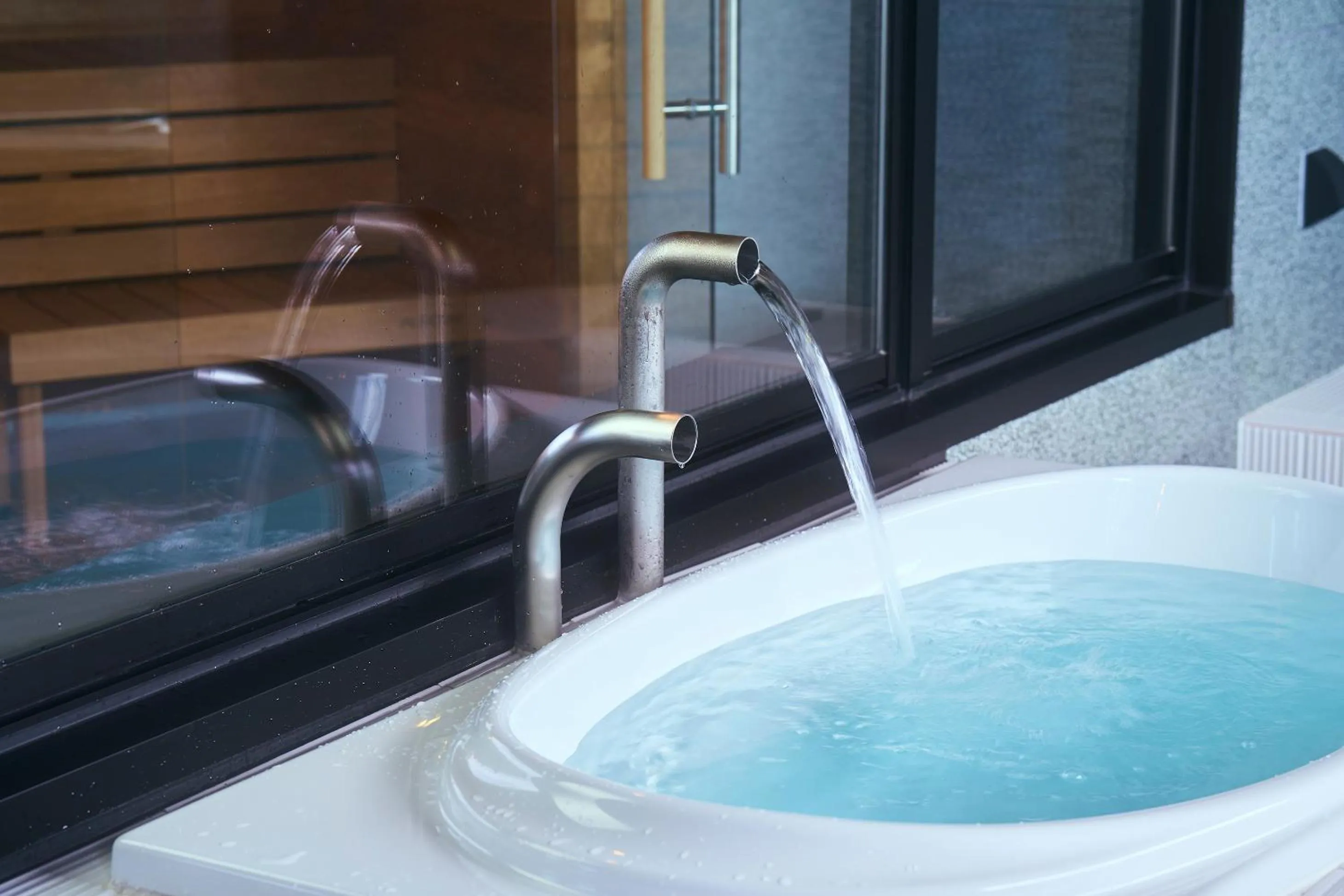 Bathroom in Mt Fuji View and Private Sauna Ryokan Shizuku