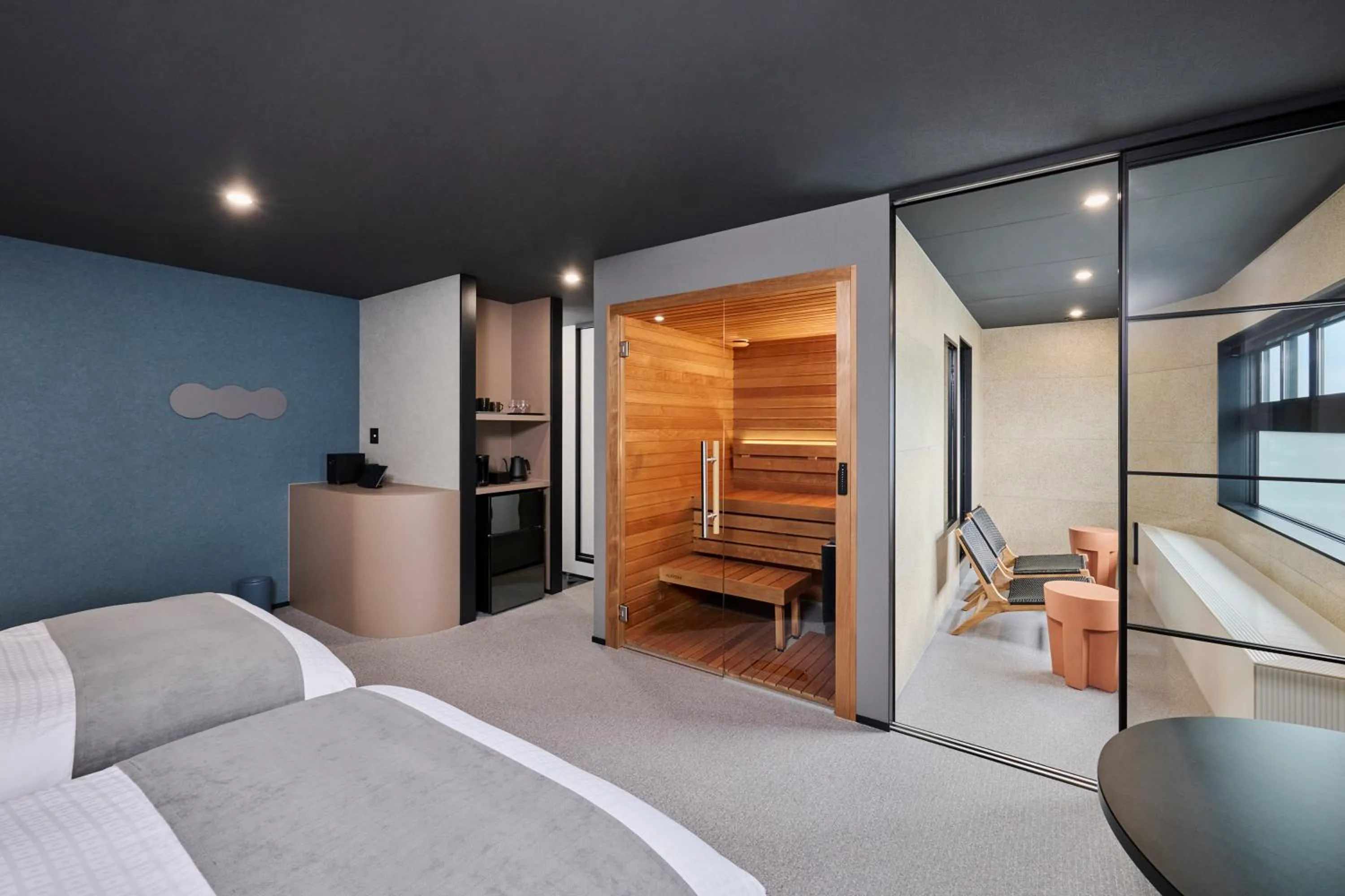 Sauna, Bed in Mt Fuji View and Private Sauna Ryokan Shizuku