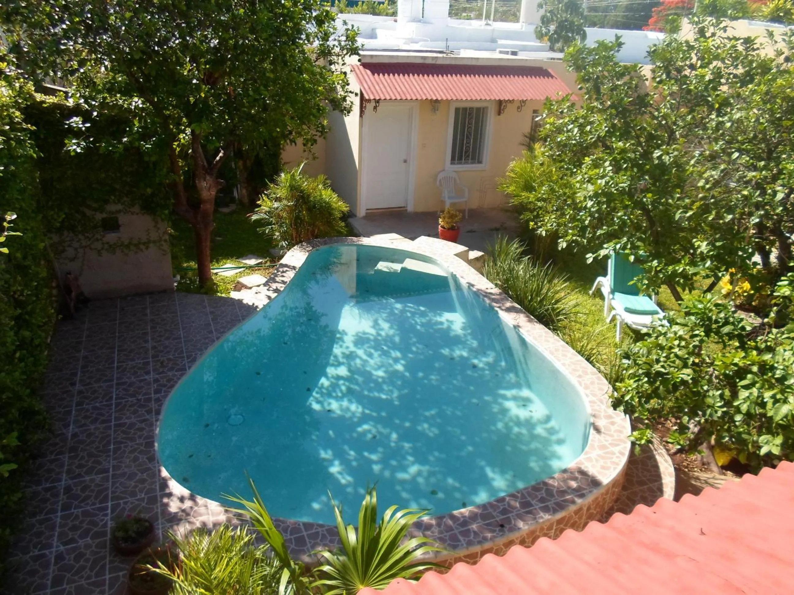 Pool view in La Casa del Turix